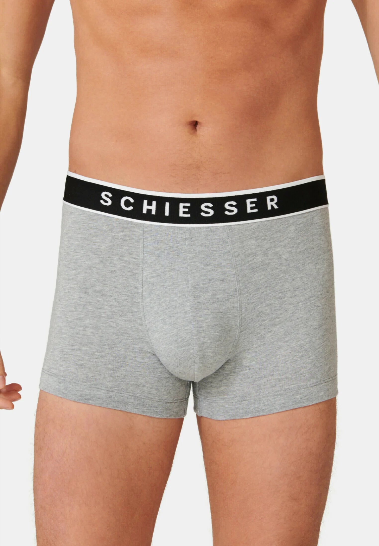 Lot de 6 boxers Schiesser Essential en coton – Gris chiné