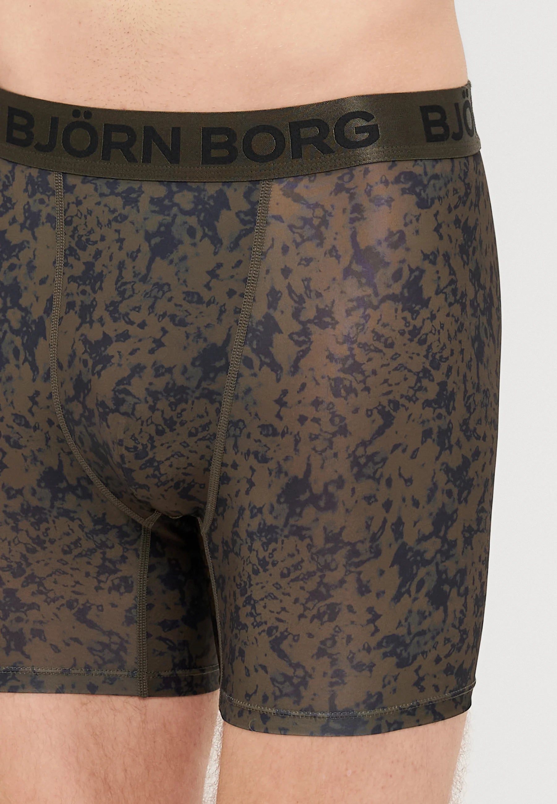 Björn Borg Sports Lot de 3 boxers – Olive, Noir