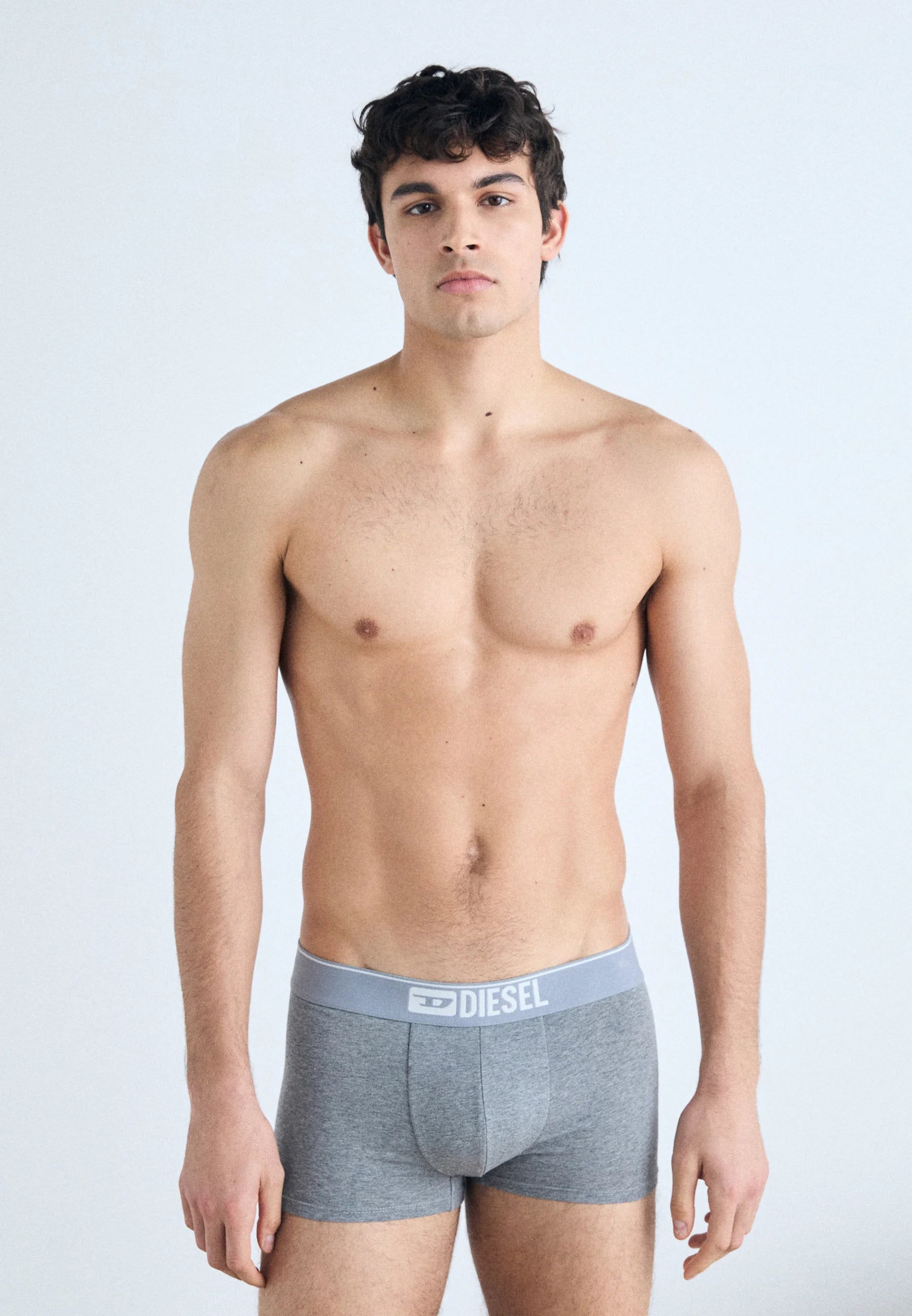Diesel Damien Logo Pas 3 Pack Trunks – černá, šedá, bílá