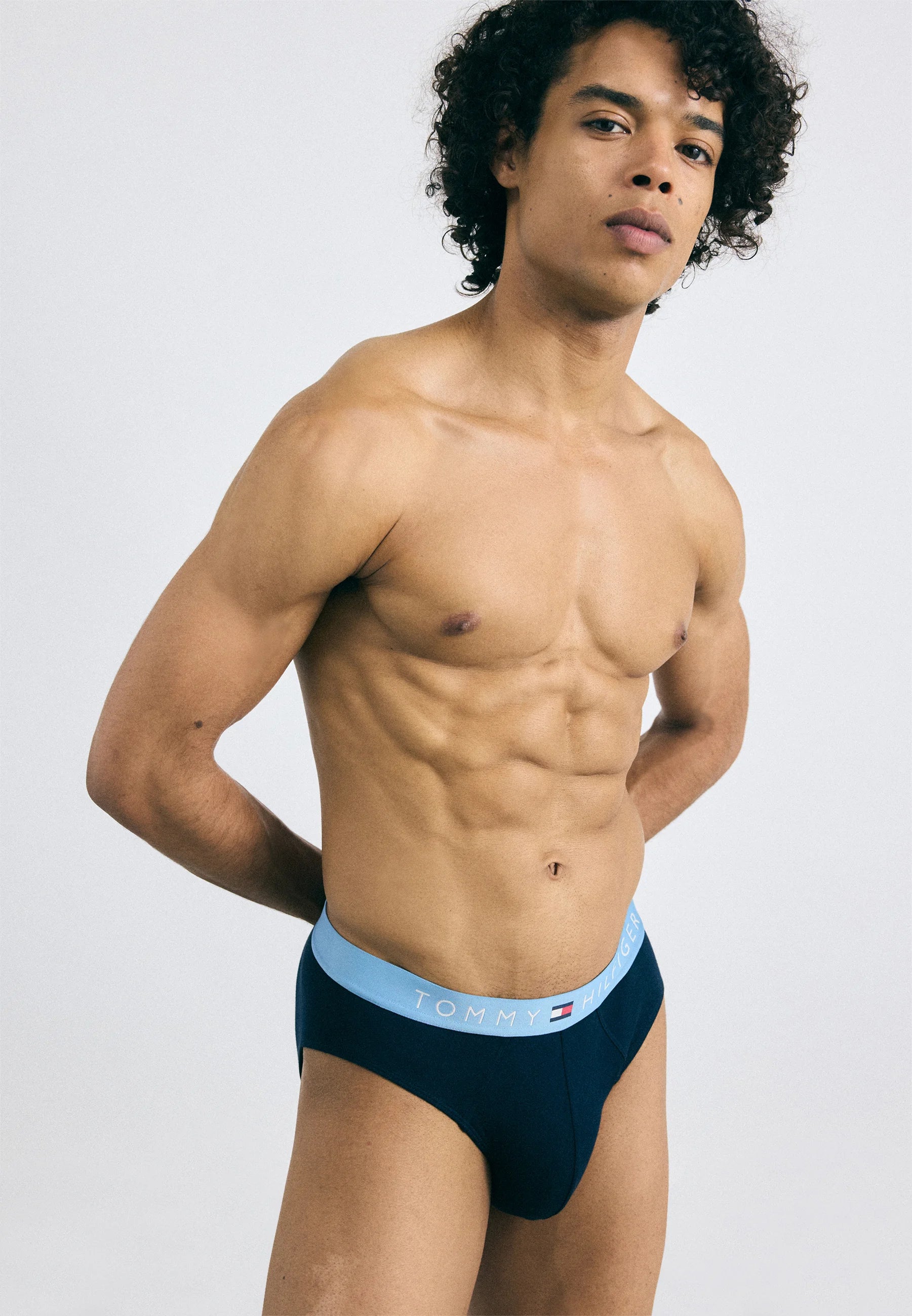 Tommy Hilfiger Original Brief 3 Pack – námořnická, hnědá, modrá, světle modrá