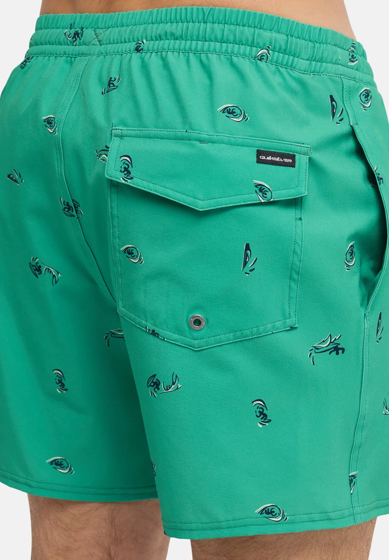 Short de bain imprimé Volley 16 Quiksilver – Verts