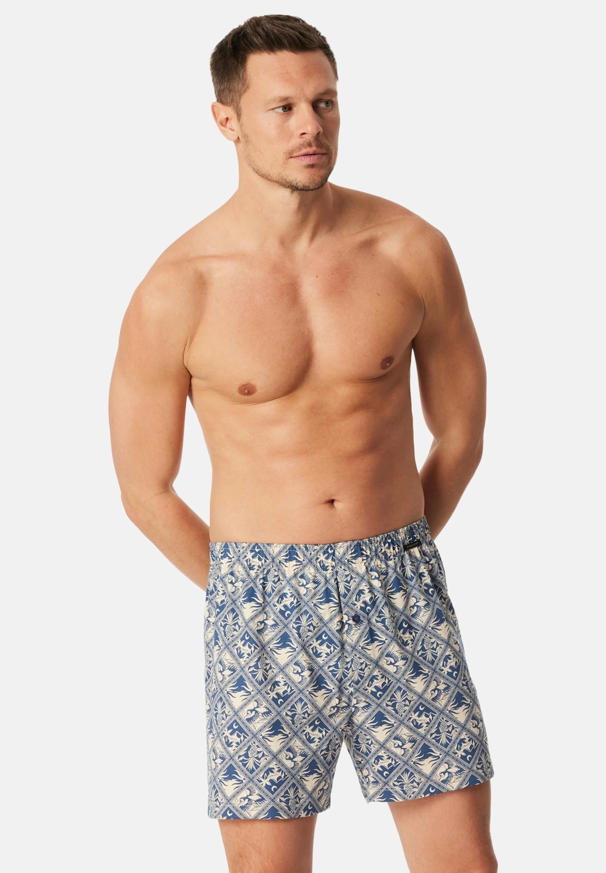 Boxerky Schiesser Single Jersey 6 Pack – tmavě modré, žluté