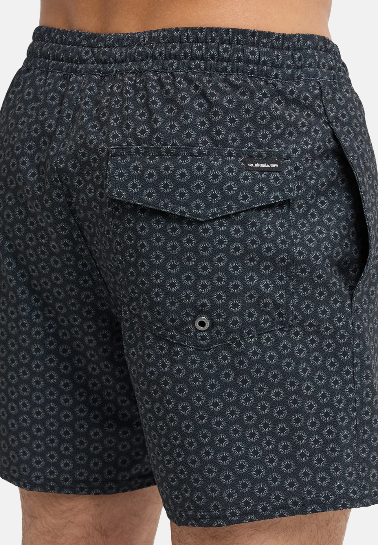 Pantaloncini da bagno Quiksilver Volley 16 stampati – Neri