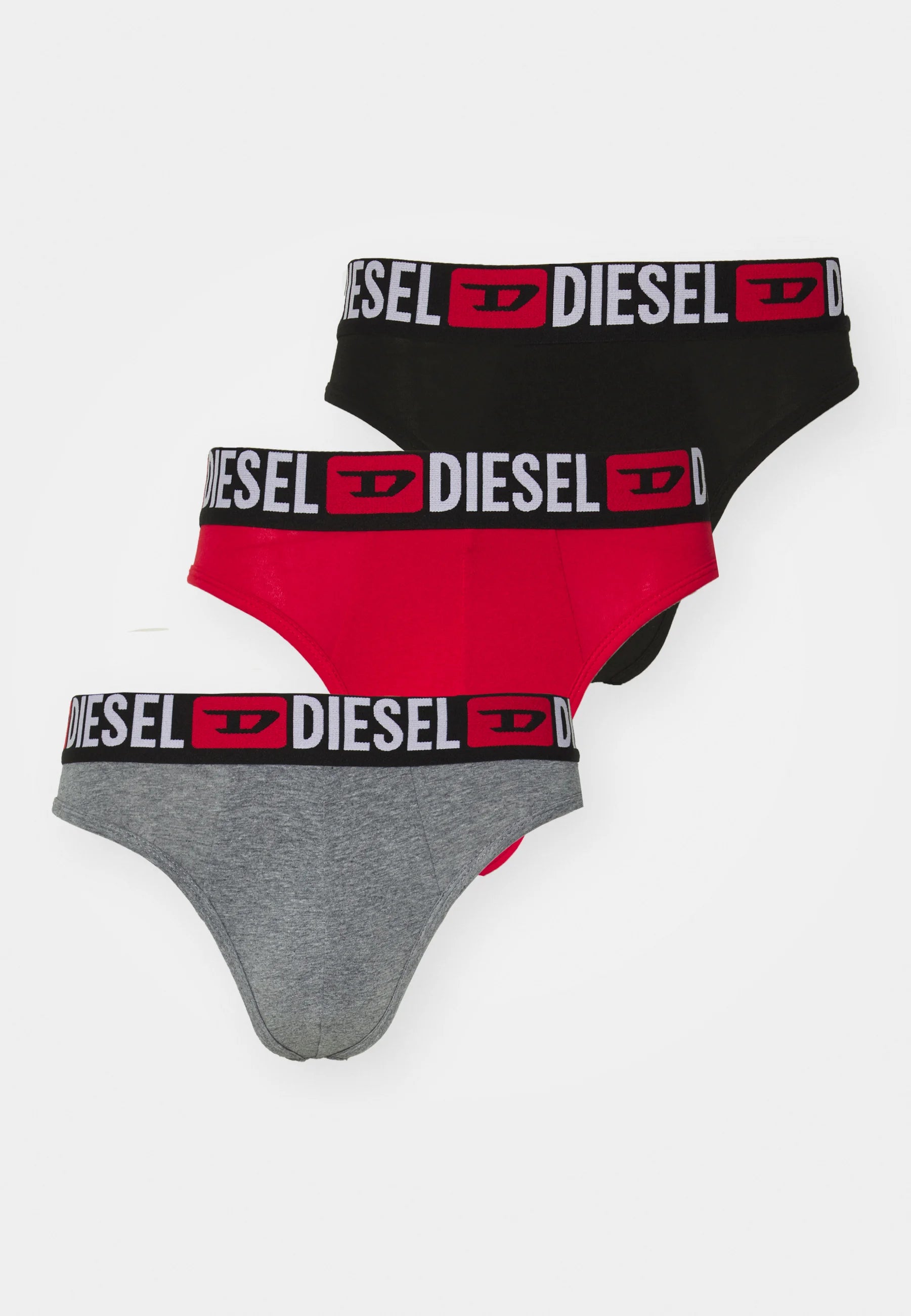 Diesel Rick Core Confezione da 3 perizoma: nero, grigio, rosso