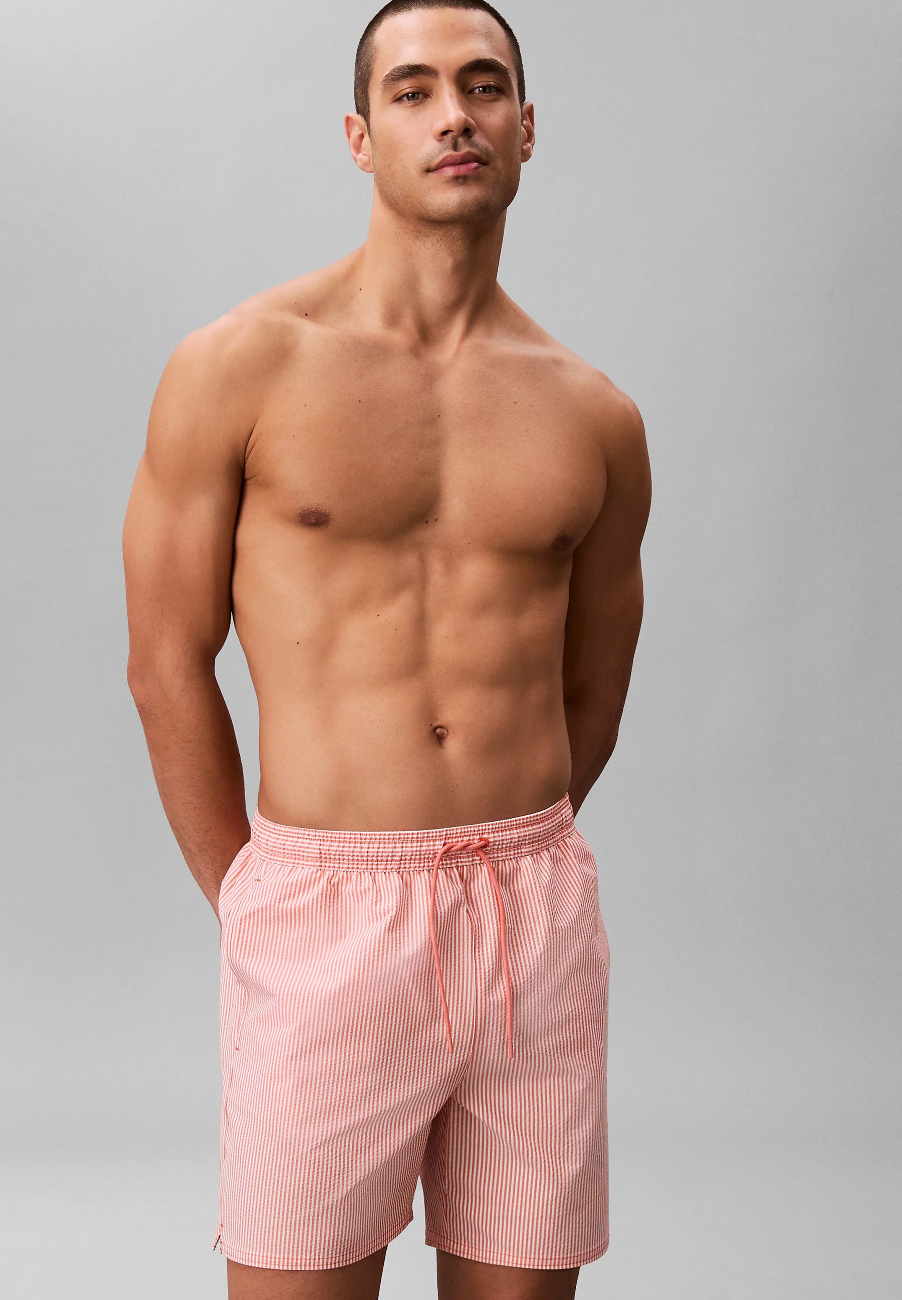 Calvin Klein Medium Drawstring Swim Shorts – Sunfruit Fun, White