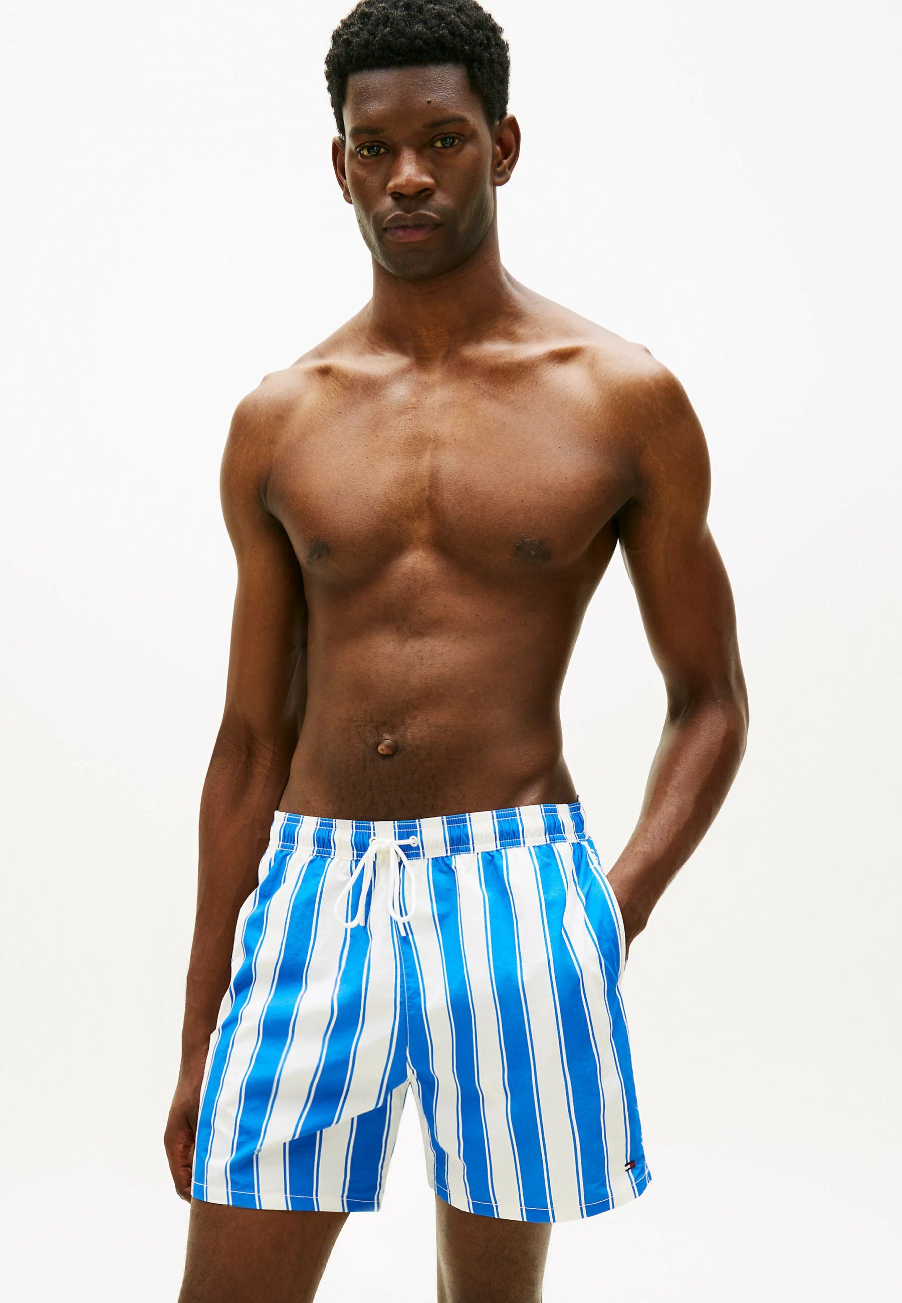 Short de bain à rayures Tommy Hilfiger – Summer Stripe Blue Orbit