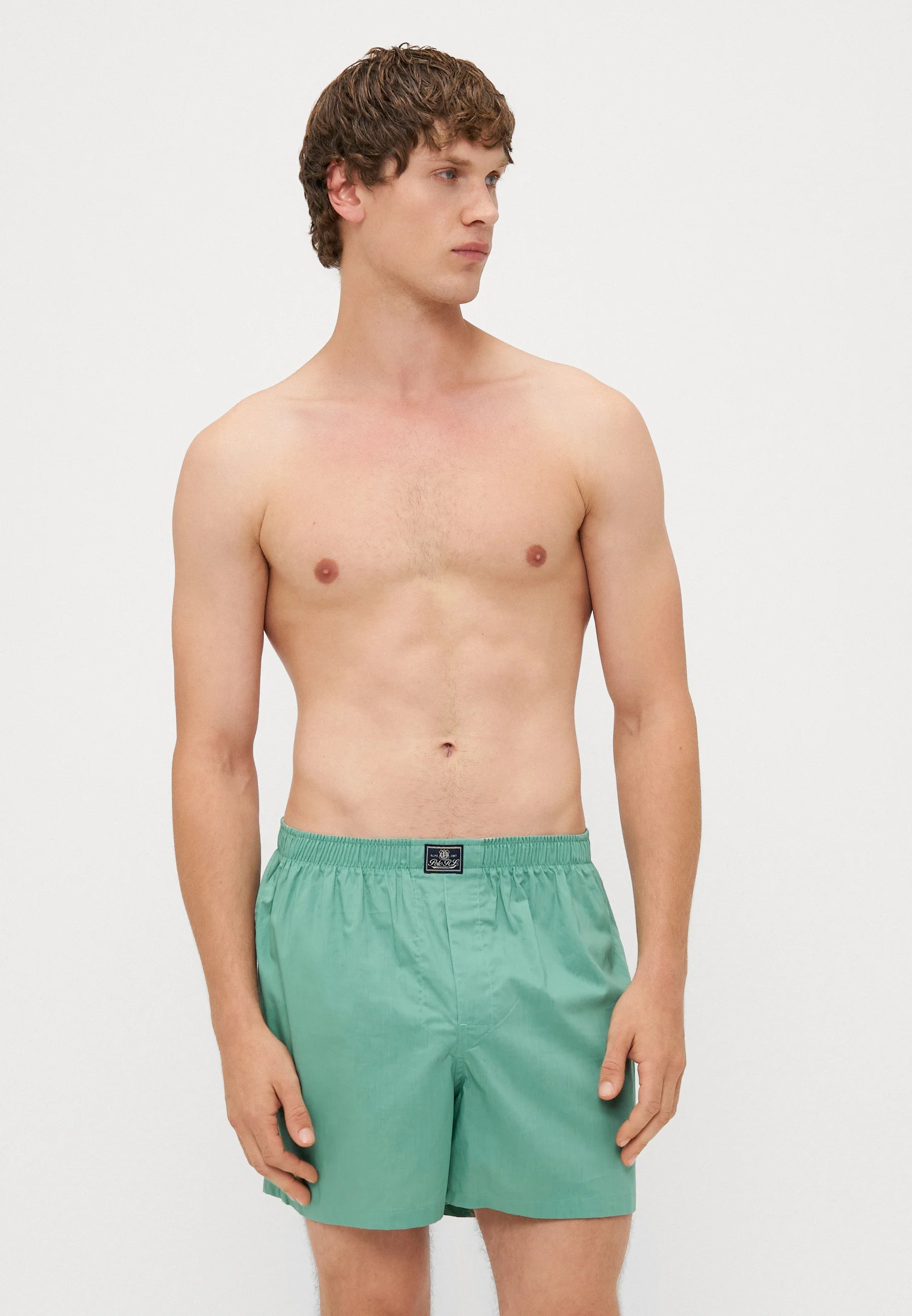Boxer aperti in cotone Polo Ralph Lauren – Confezione da 3 – Bianco, verde, blu scuro