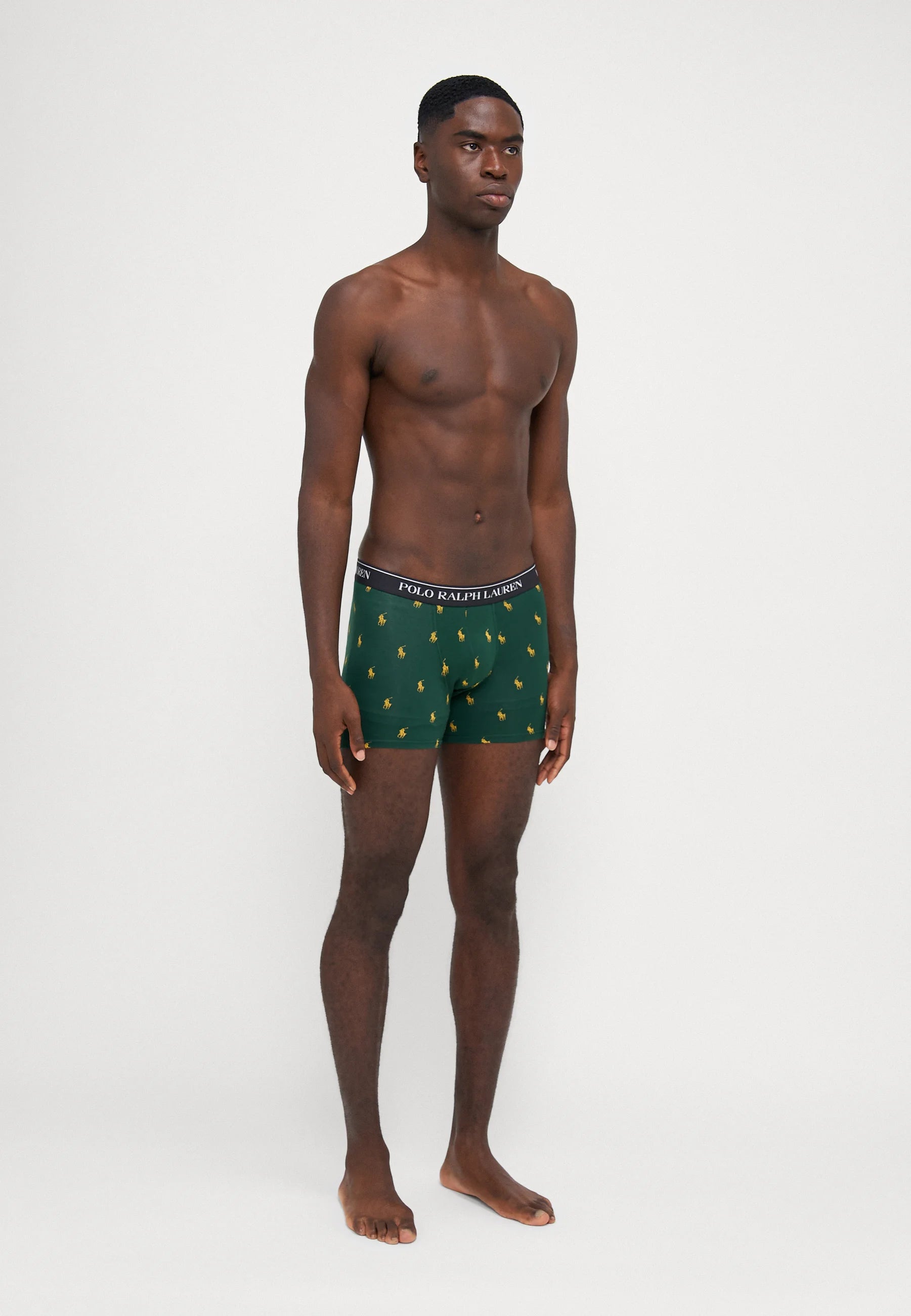 Polo Ralph Lauren Cotton Stretch Boxer Briefs – 3 Pack – Vintage Pine, Gold, Black