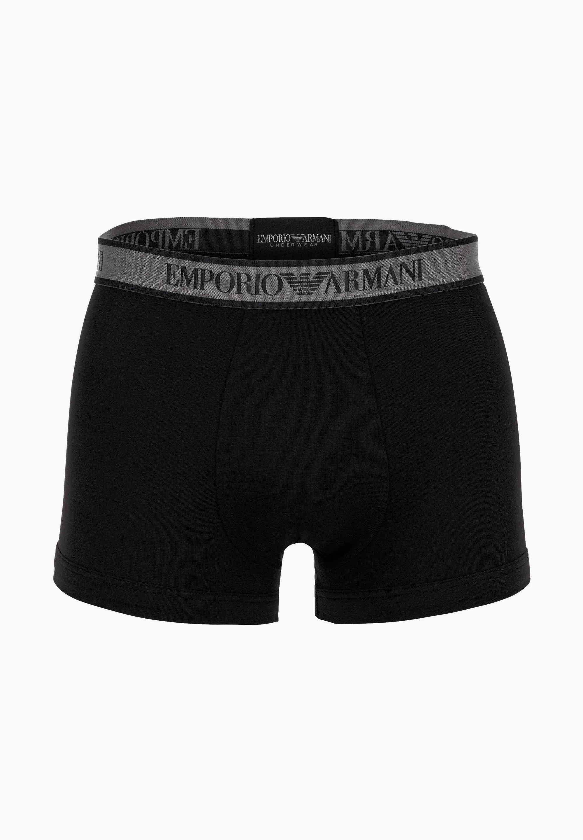 Emporio Armani Core Logoband Bavlněné Stretch Trunks 3 Pack – Black