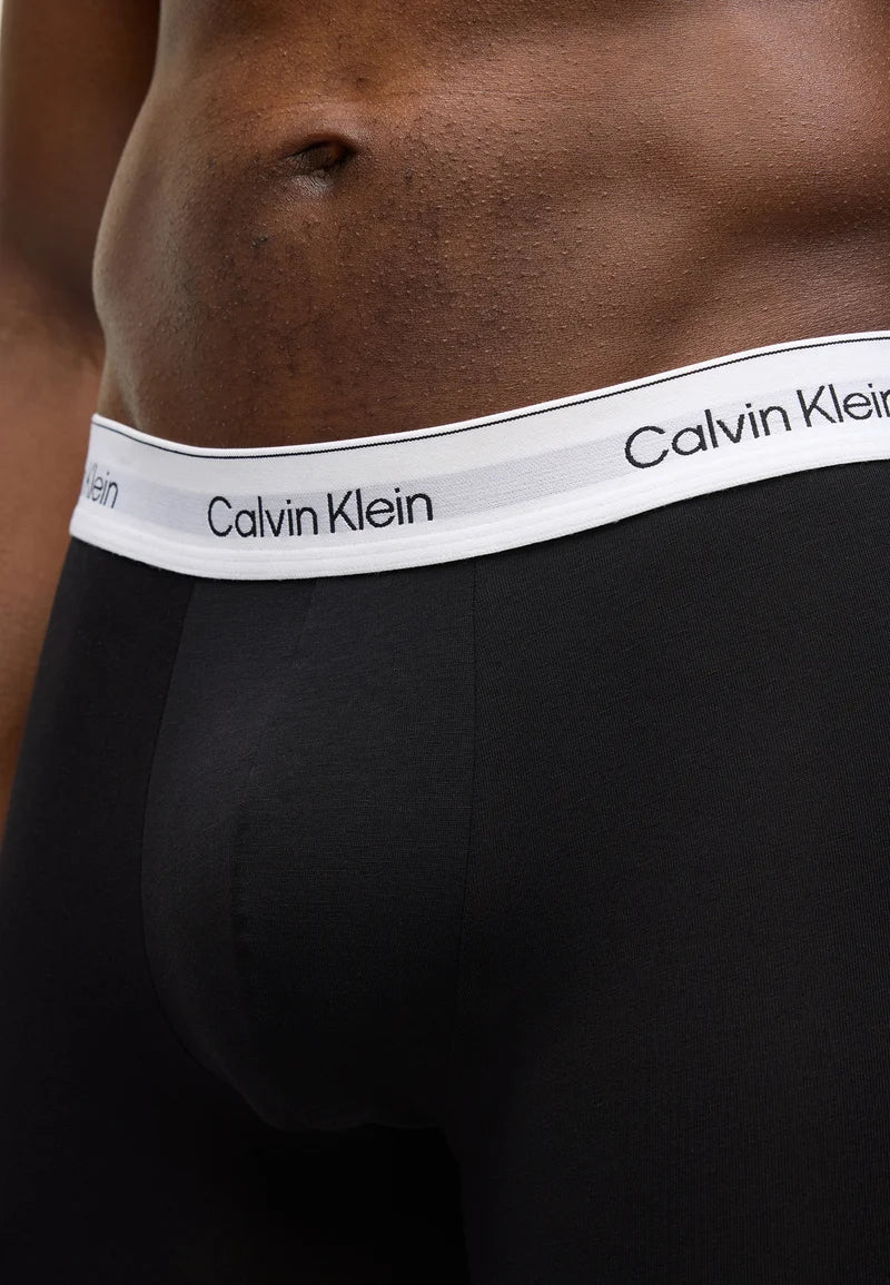 Calvin Klein Icon Cotton Stretch Slips – 3er-Pack – Schwarz, Turbulenz, Weiß