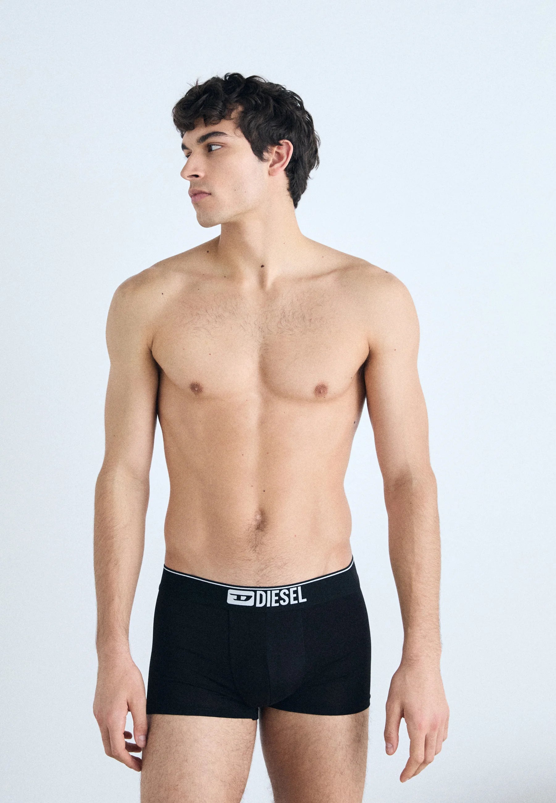 Diesel Damien Logo Pas 3 Pack Trunks – černá, šedá, bílá