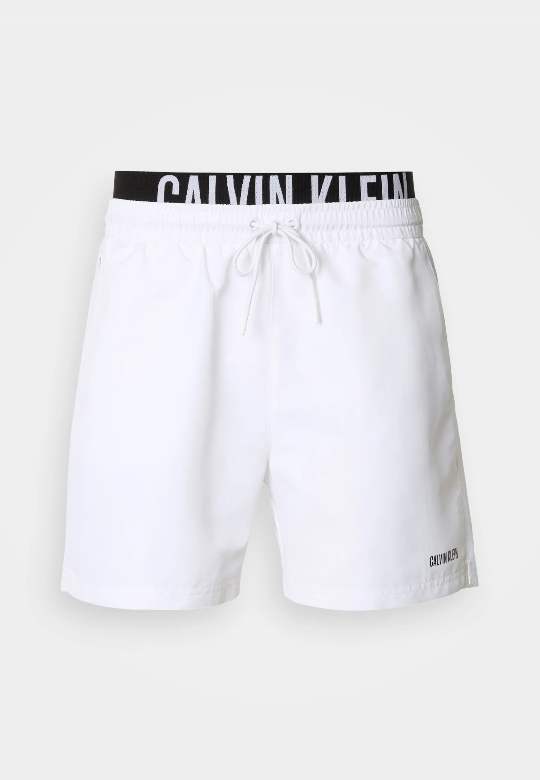 Calvin Klein Medium Drawstring Swim Shorts – Classic White