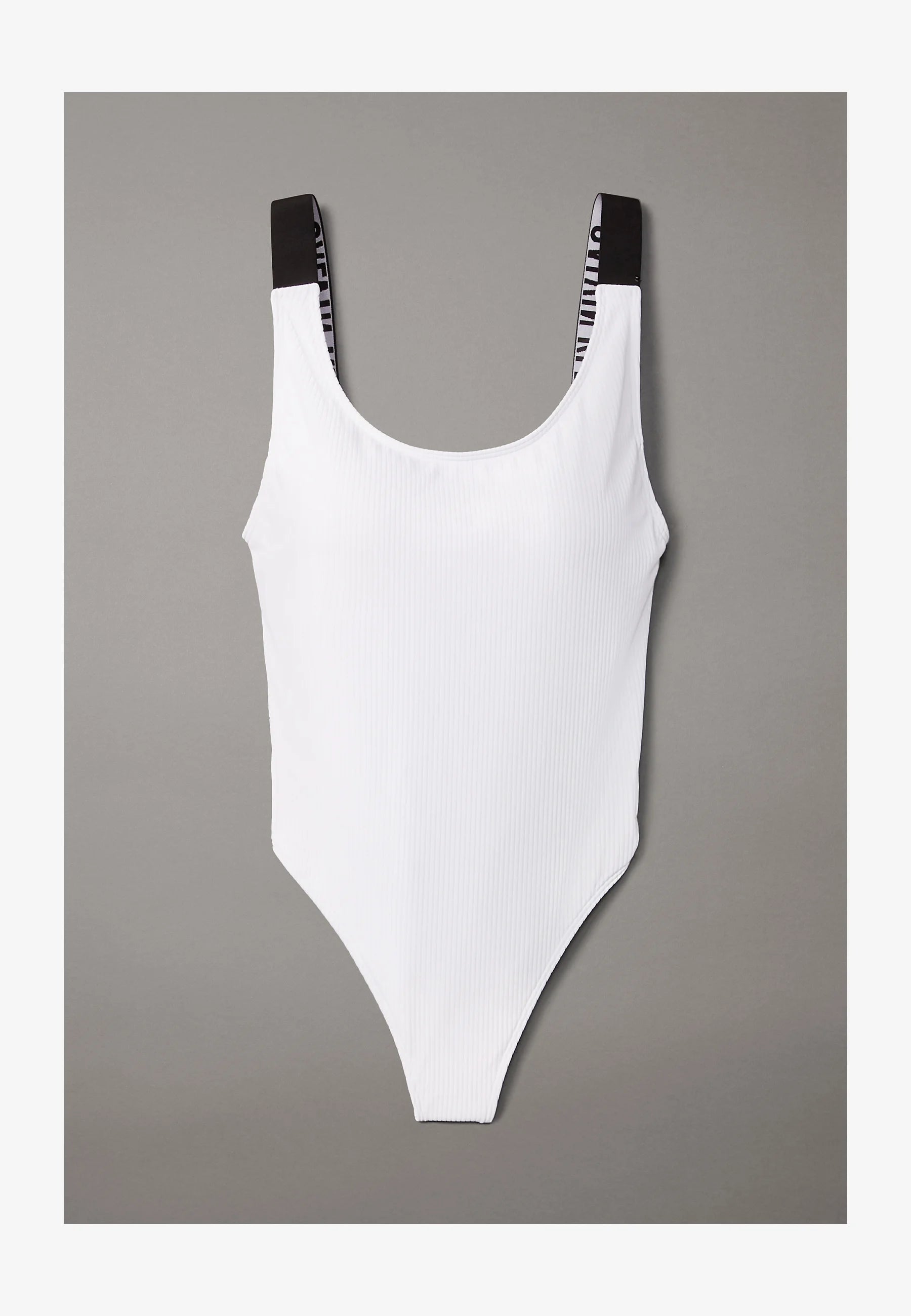 Calvin Klein Low Back Intense Power One-Piece Swimsuit – Brilliant White