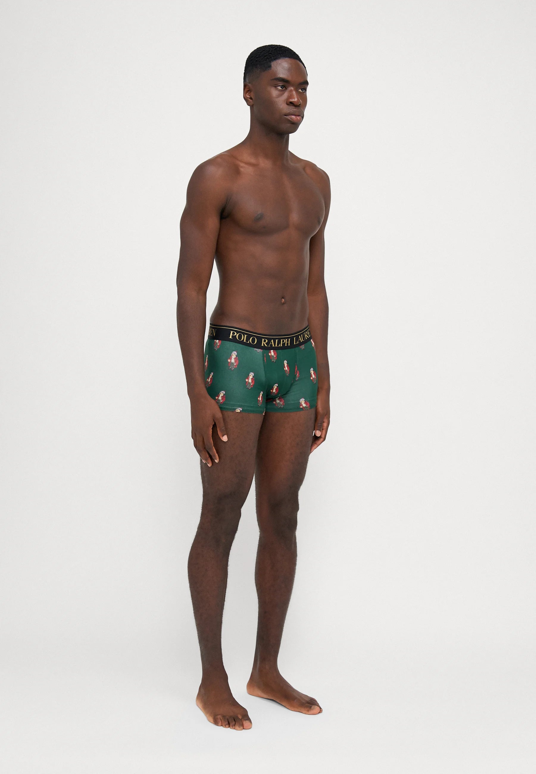 Boxers Polo Ralph Lauren en coton stretch – Taille basse – Lot de 2 – Charbon chiné, vert