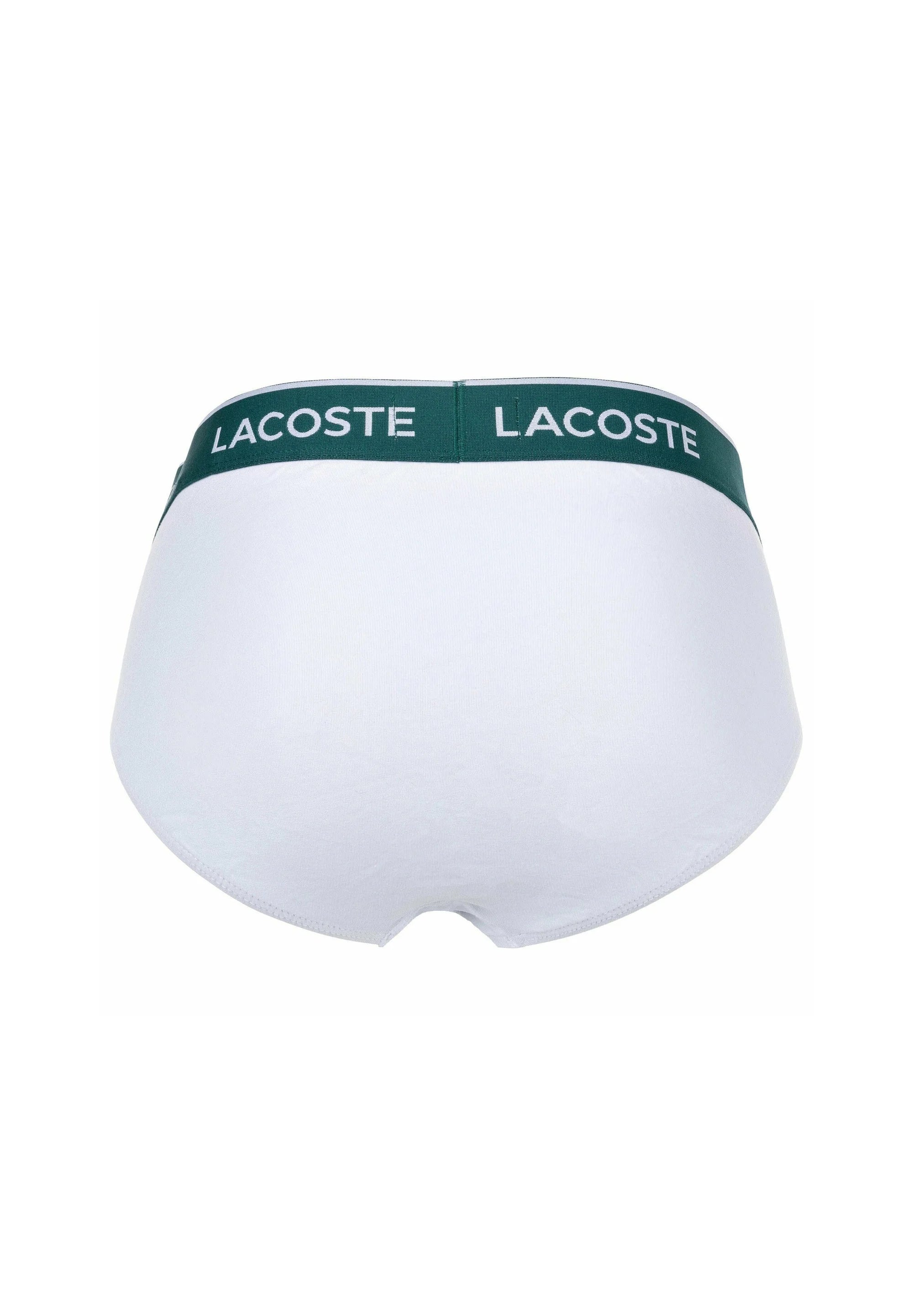 Lacoste 6er-Pack lässige Stretch-Logobund-Slips – Schwarz, Grau, Weiß
