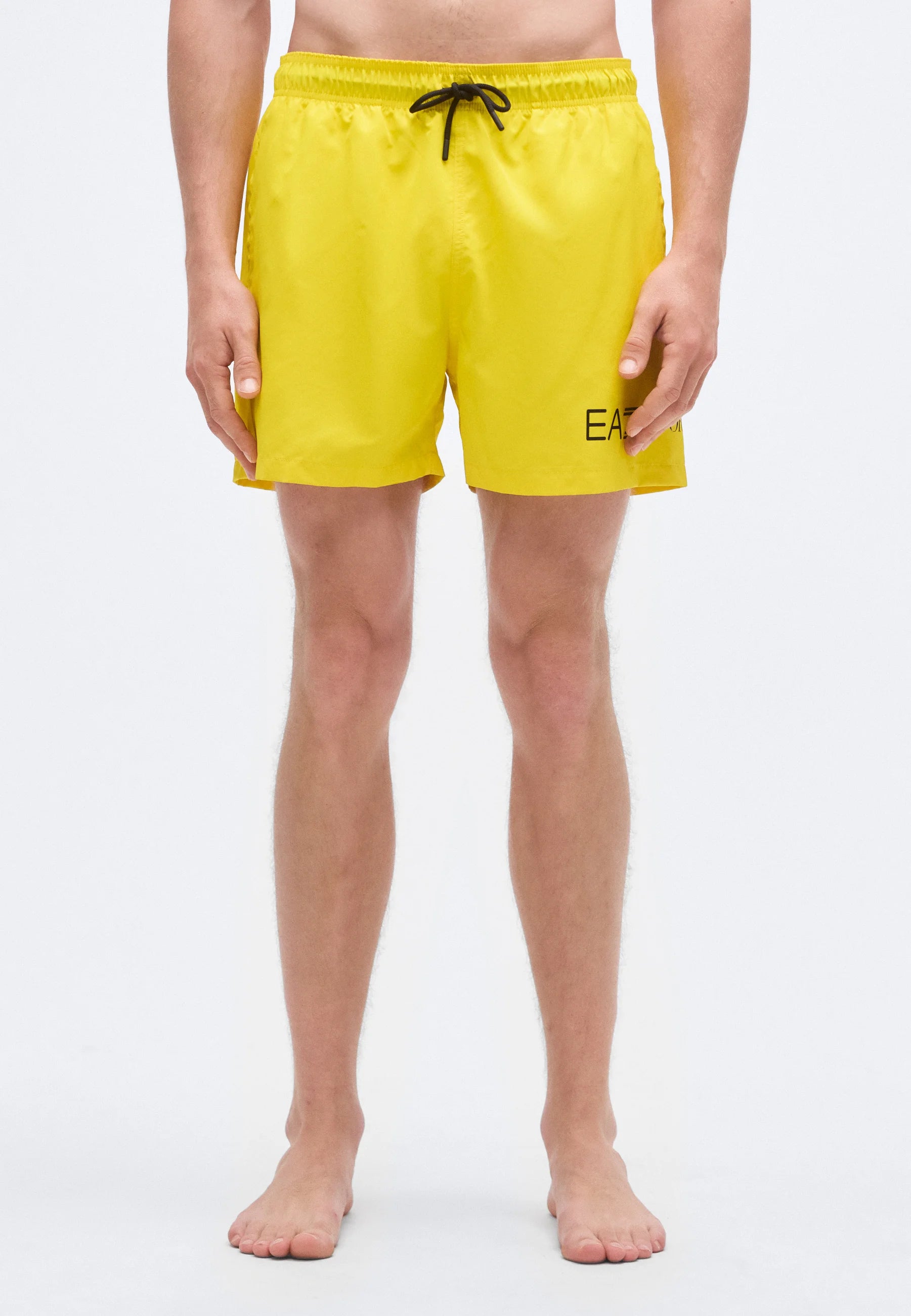 Plavecké šortky Emporio Armani EA7 Water Sport Extended Logo Boxer – Cyber ​​Yellow, Black