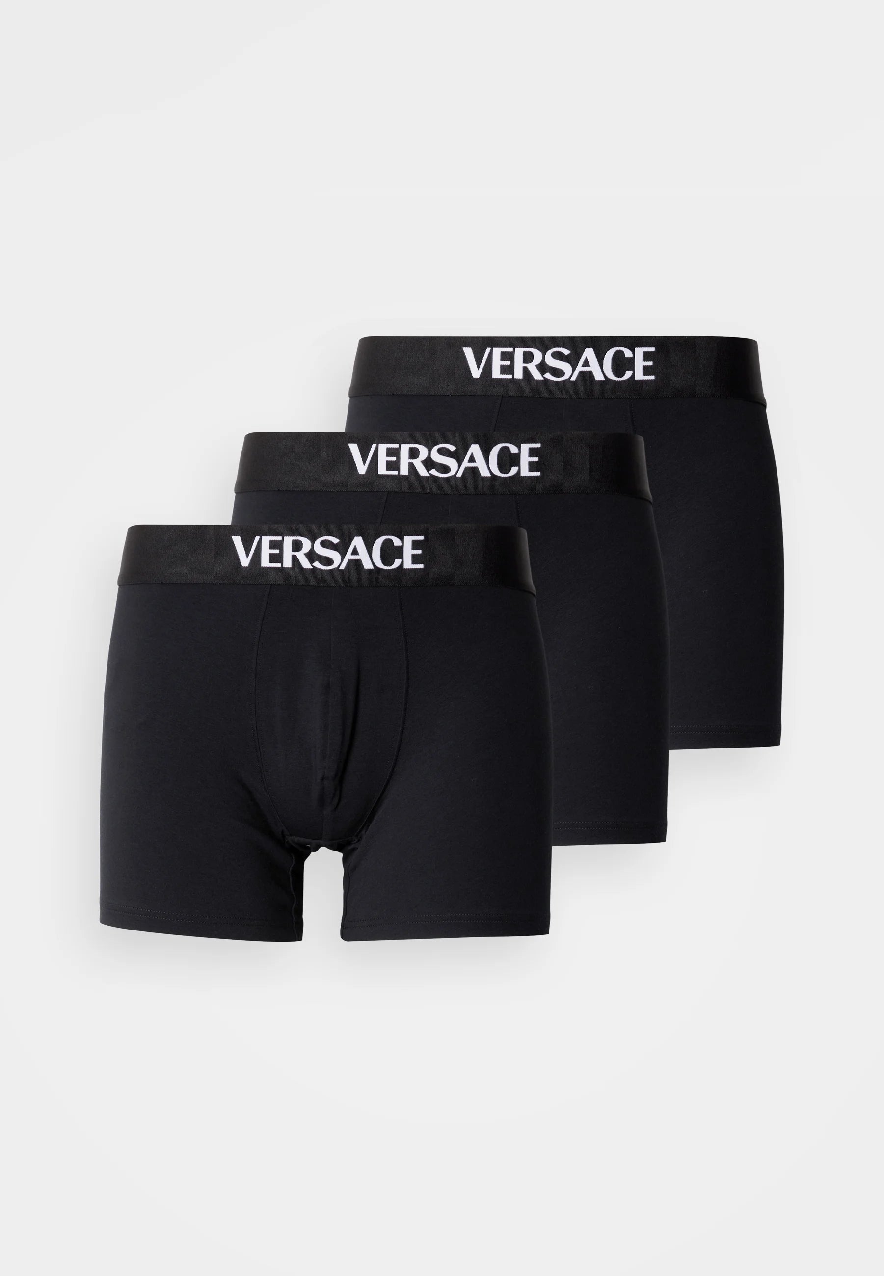 Versace Cotton Stretch Boxer Briefs – Low Rise – 3 Pack – Black