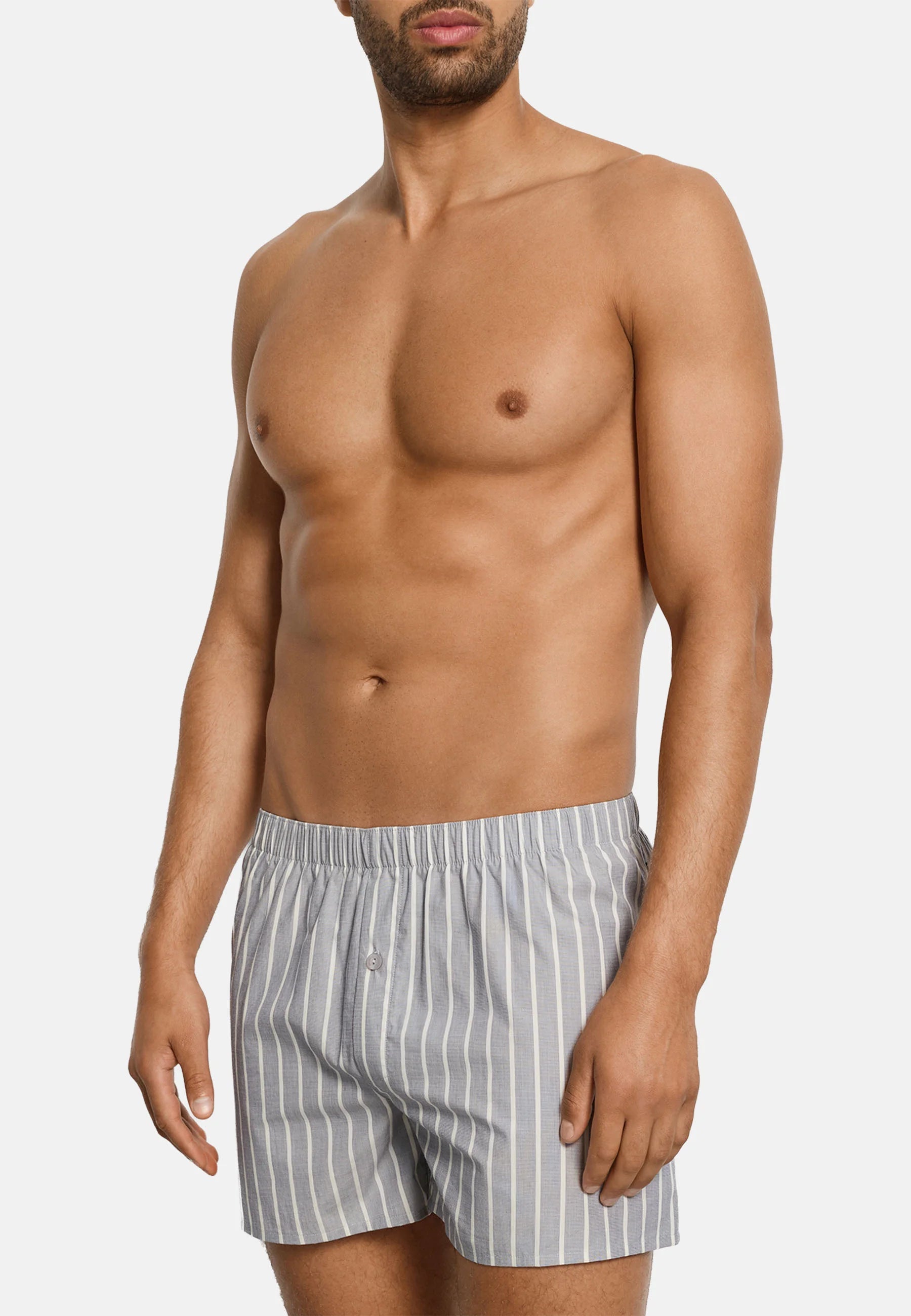 HANRO FANCY Boxer – Rayure Denim