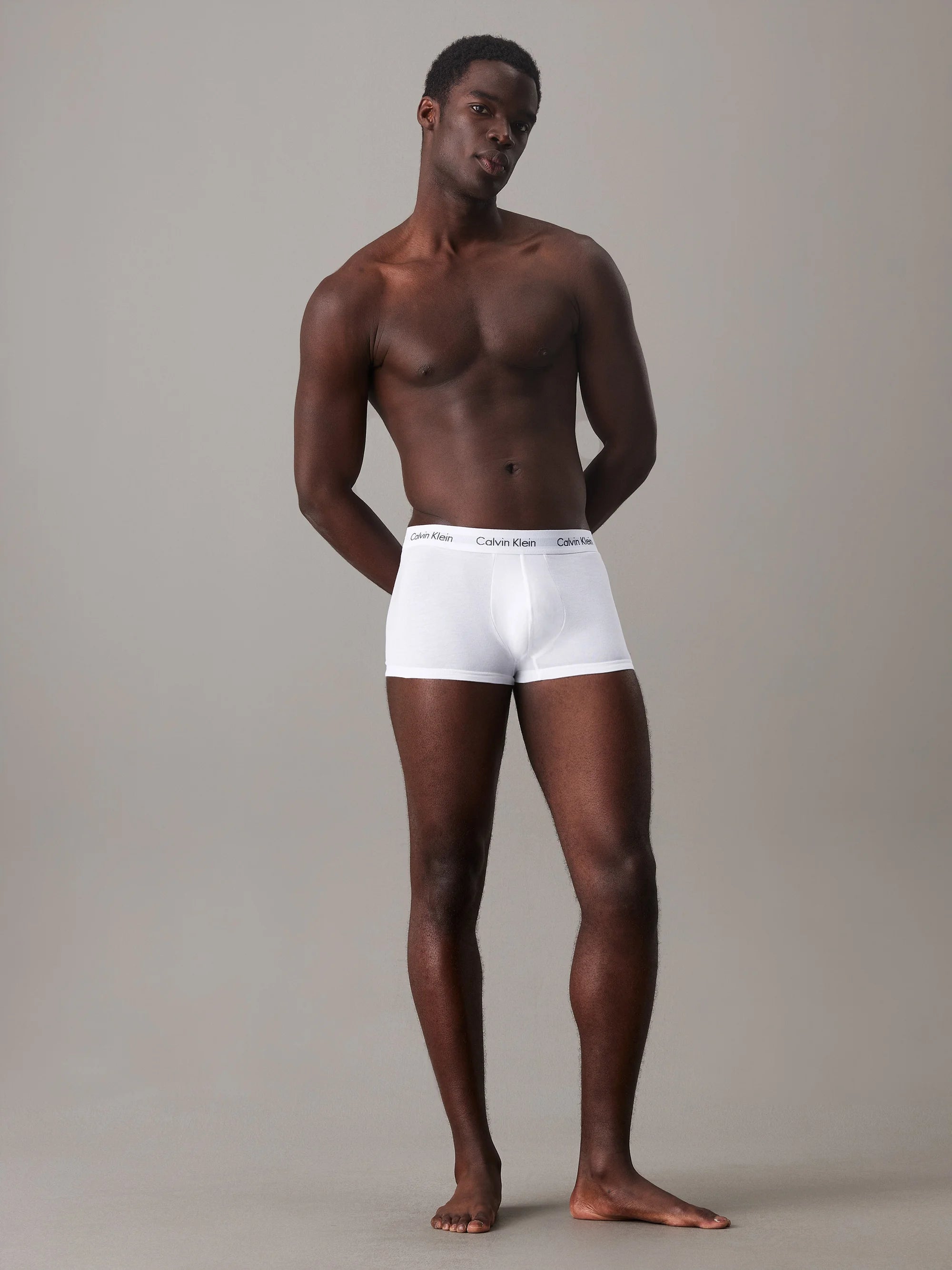Calvin Klein Cotton Stretch Trunks – 3 Pack – Black , White , Grey