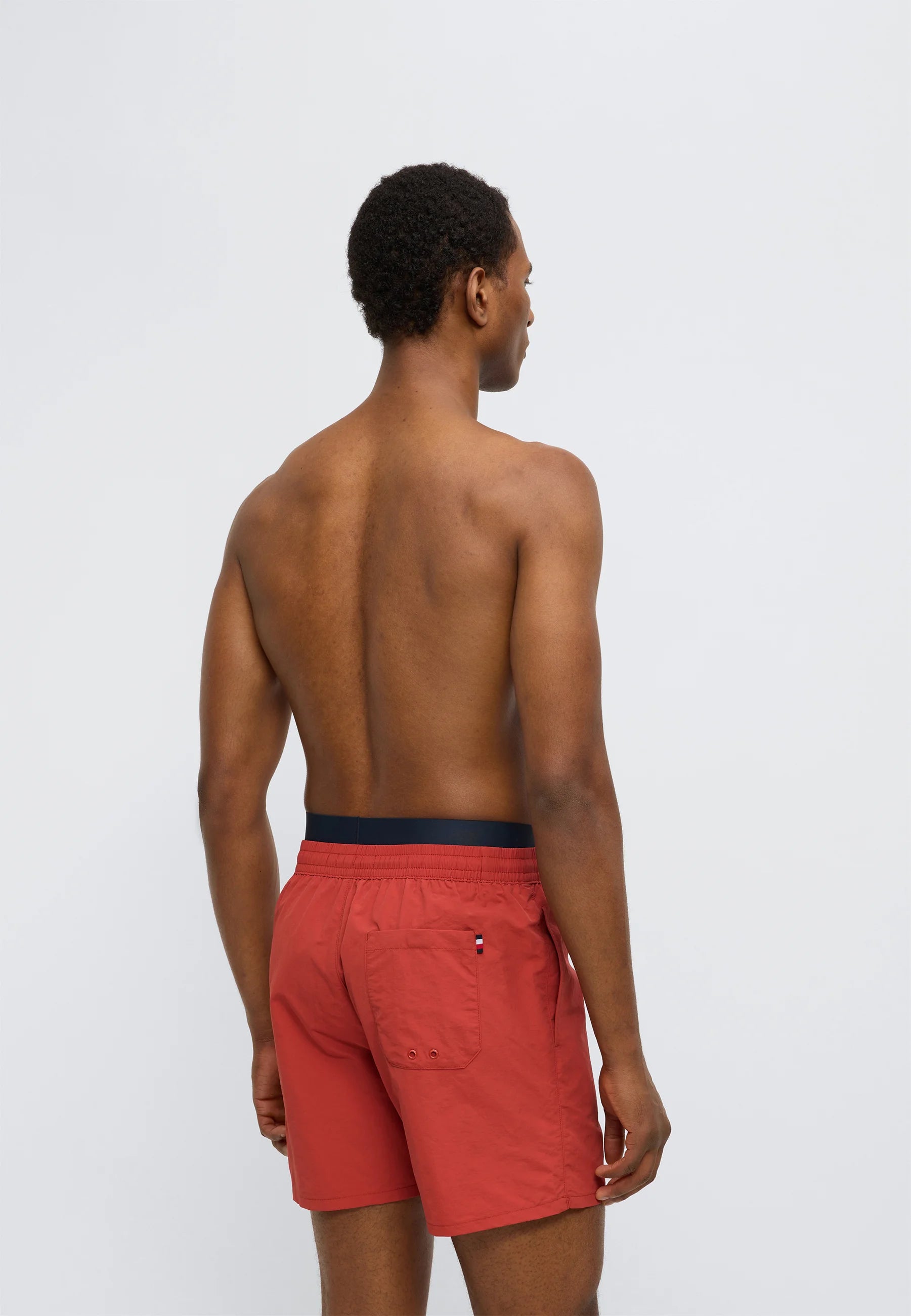 Plavecké šortky s logem Tommy Hilfiger – Terra Red