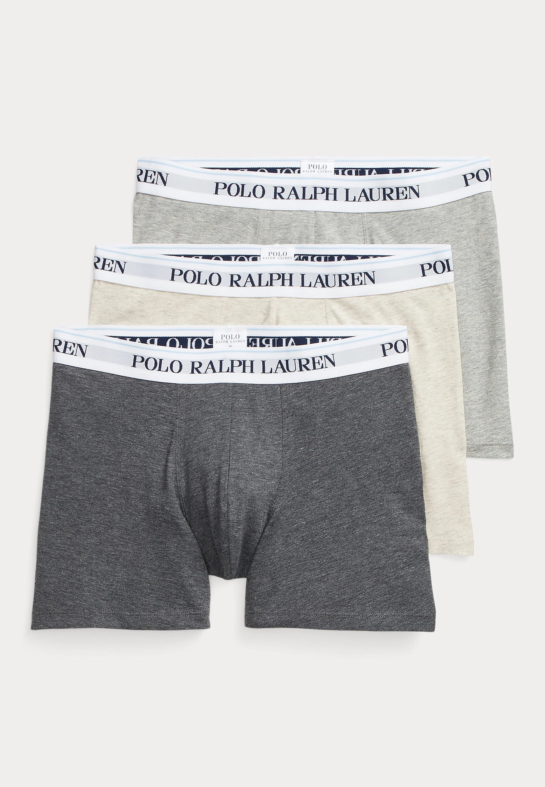 Polo Ralph Lauren Baumwoll-Stretch-Boxershorts – 3er-Pack – Grau meliert