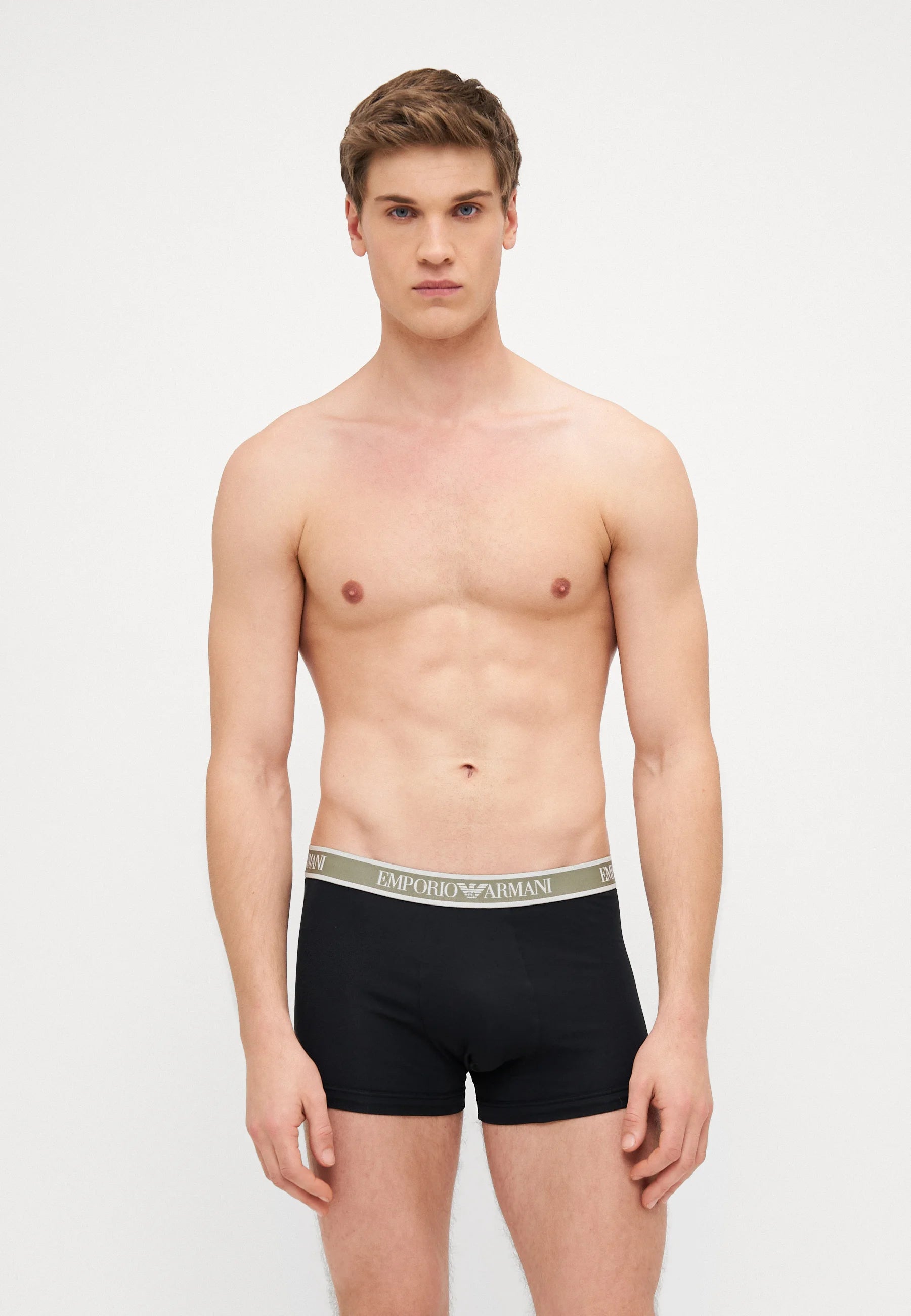 Emporio Armani Trunks 3 Pack – černá, zelená