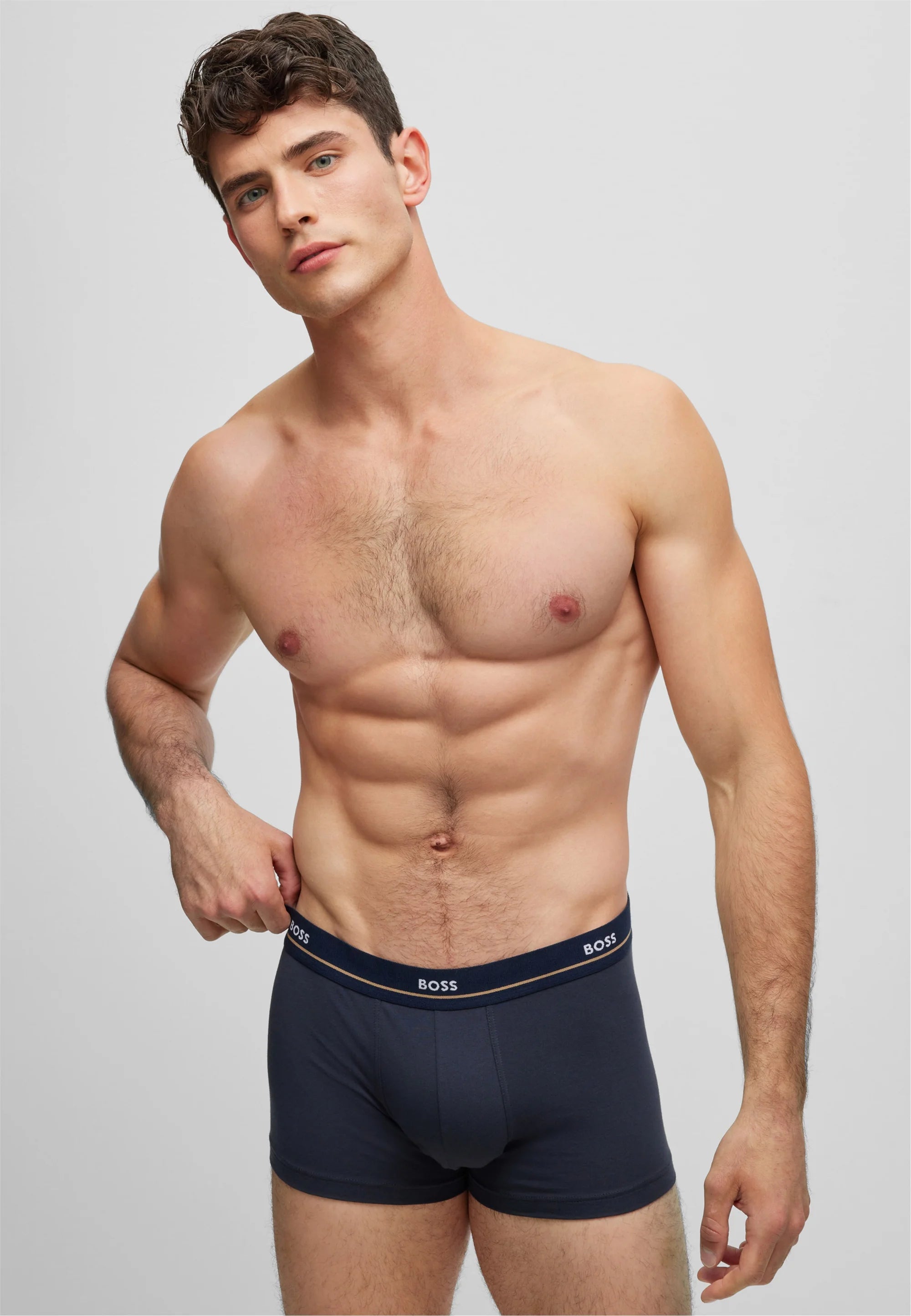 BOSS Trunk Essential 5 Pack – Boxers – Ouvert Bleu