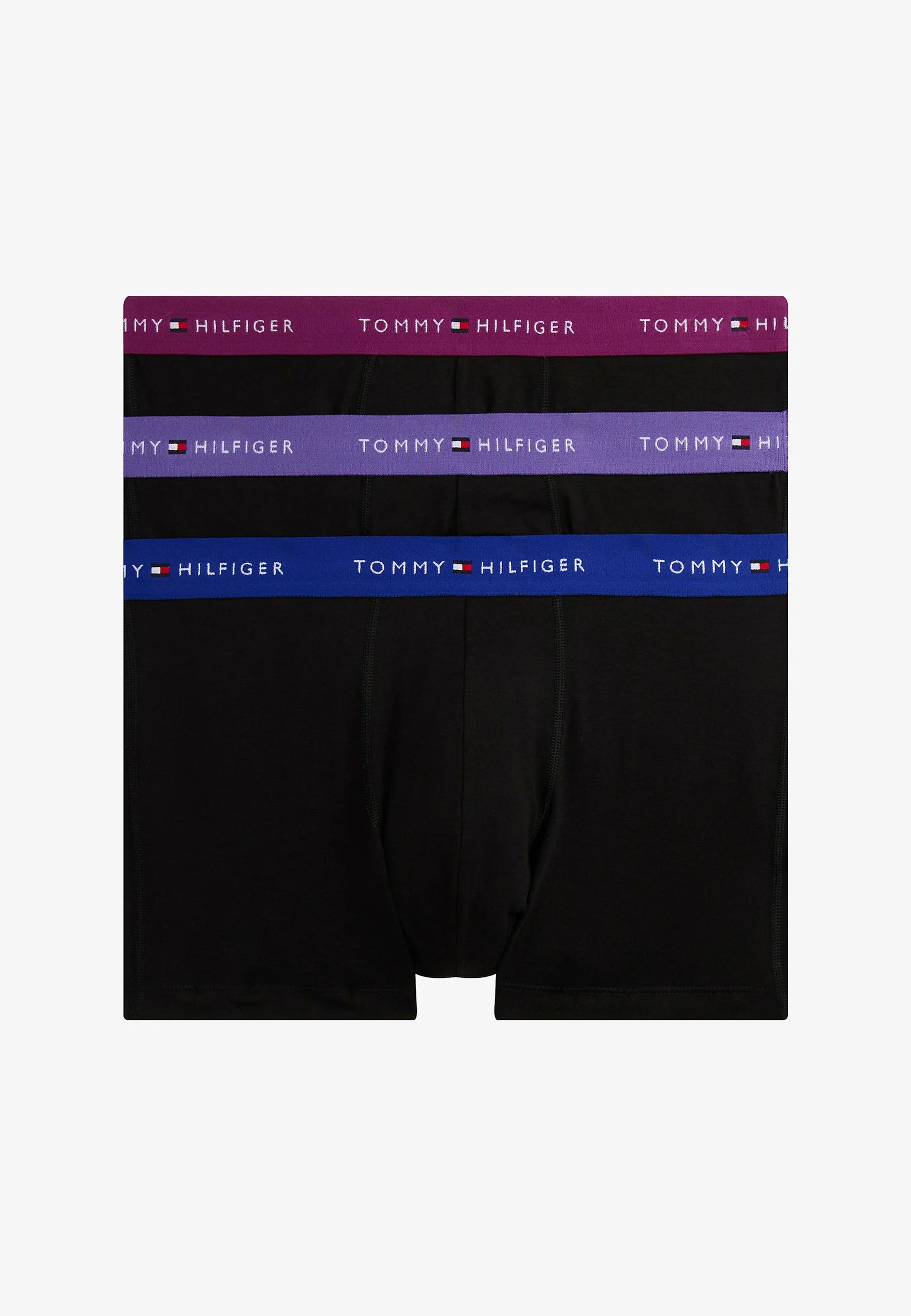 3-pak Tommy Hilfiger Signature Trunk – bogata morwa, klinowy błękit, księżycowy fiolet