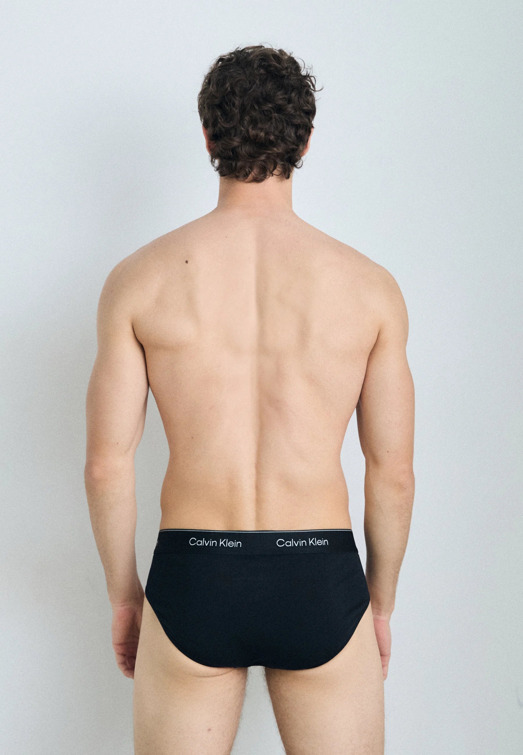 Calvin Klein Icon Cotton Stretch Hip Briefs – 3 Pack – Black with Black Waistbands