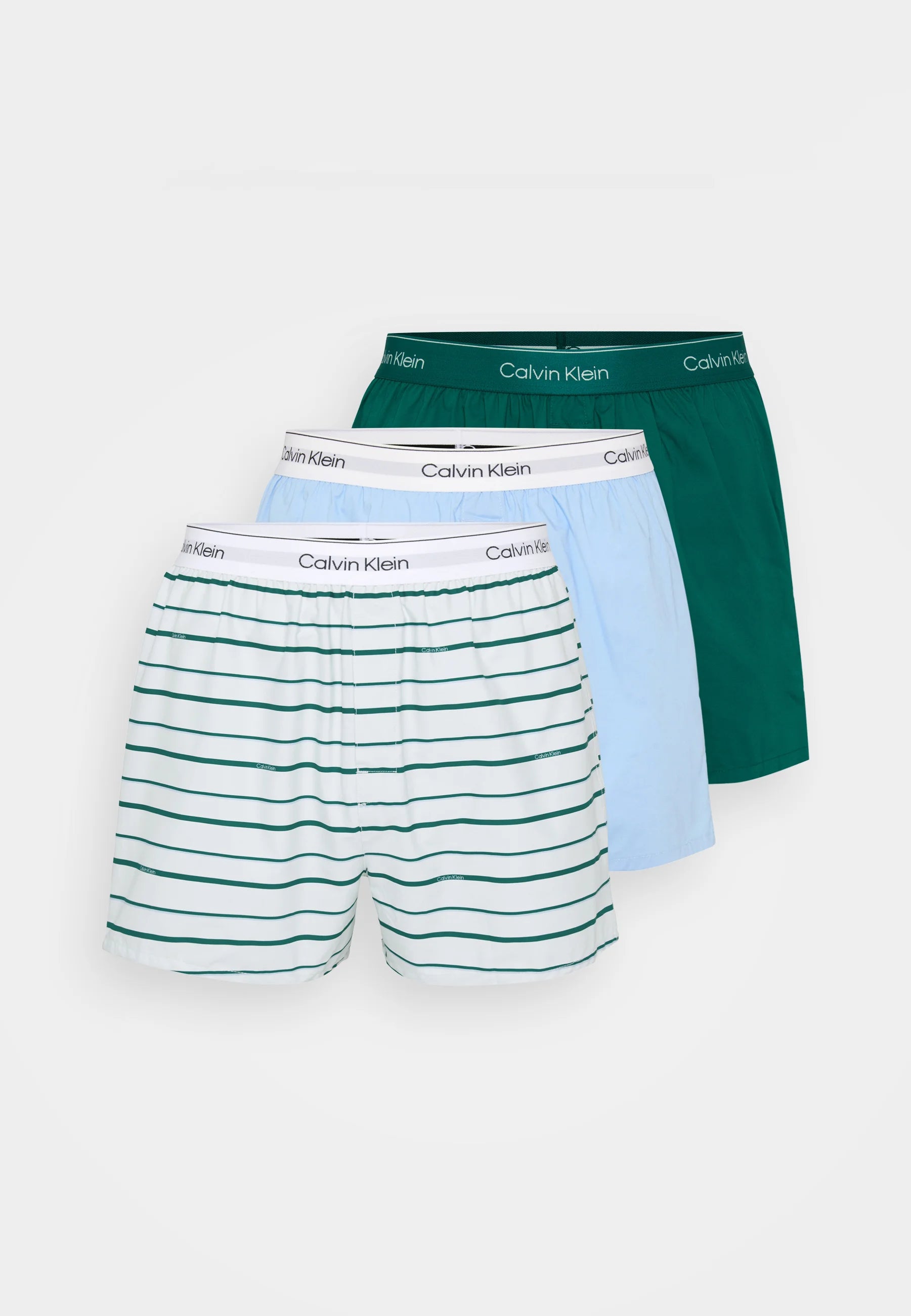 Calvin Klein Icon Cotton Stretch Slim Boxershorts – 3er-Pack – Turf, Grün
