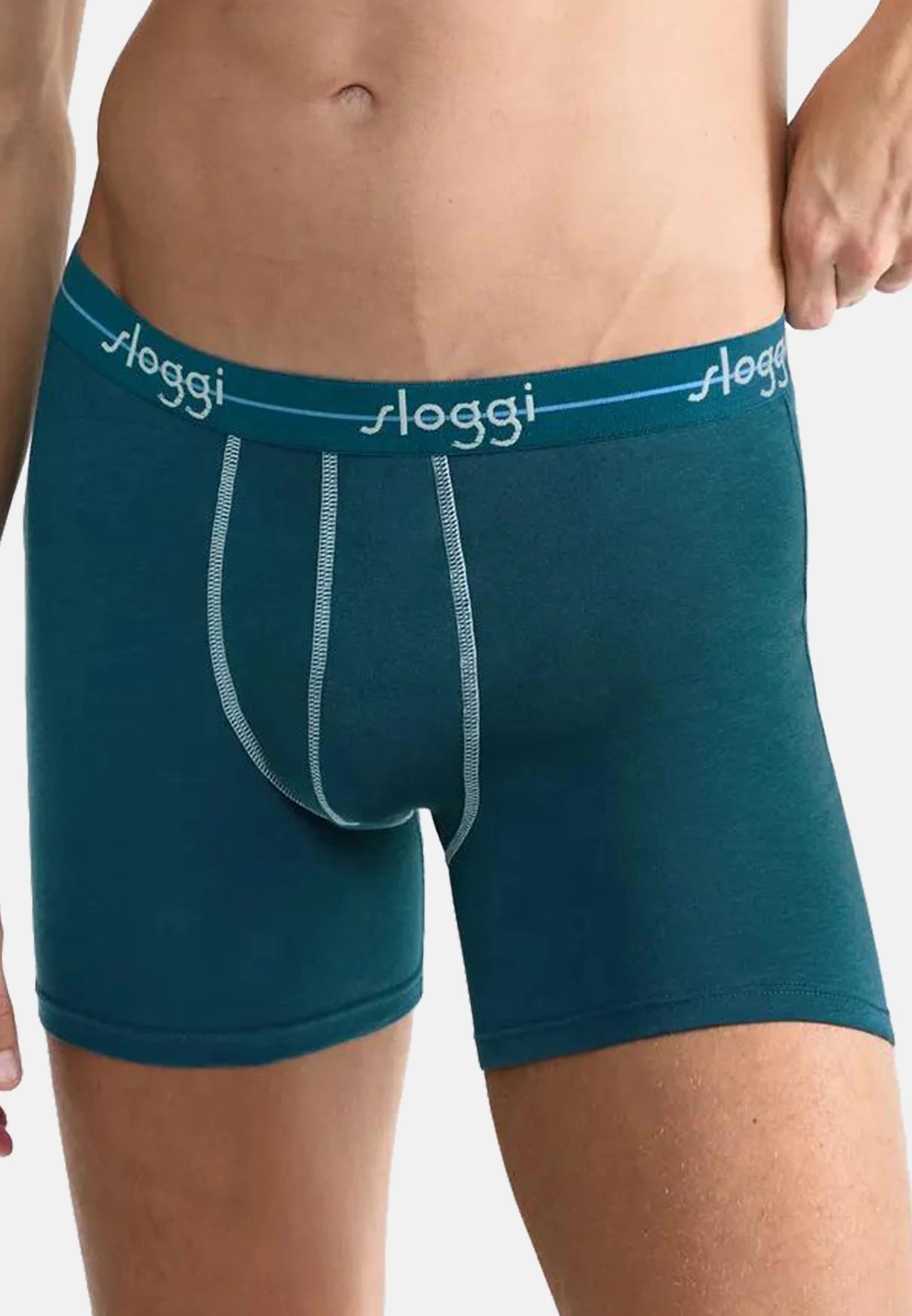 Sloggi Boxer Briefs 6 Pack – Blue Light Blue Combination