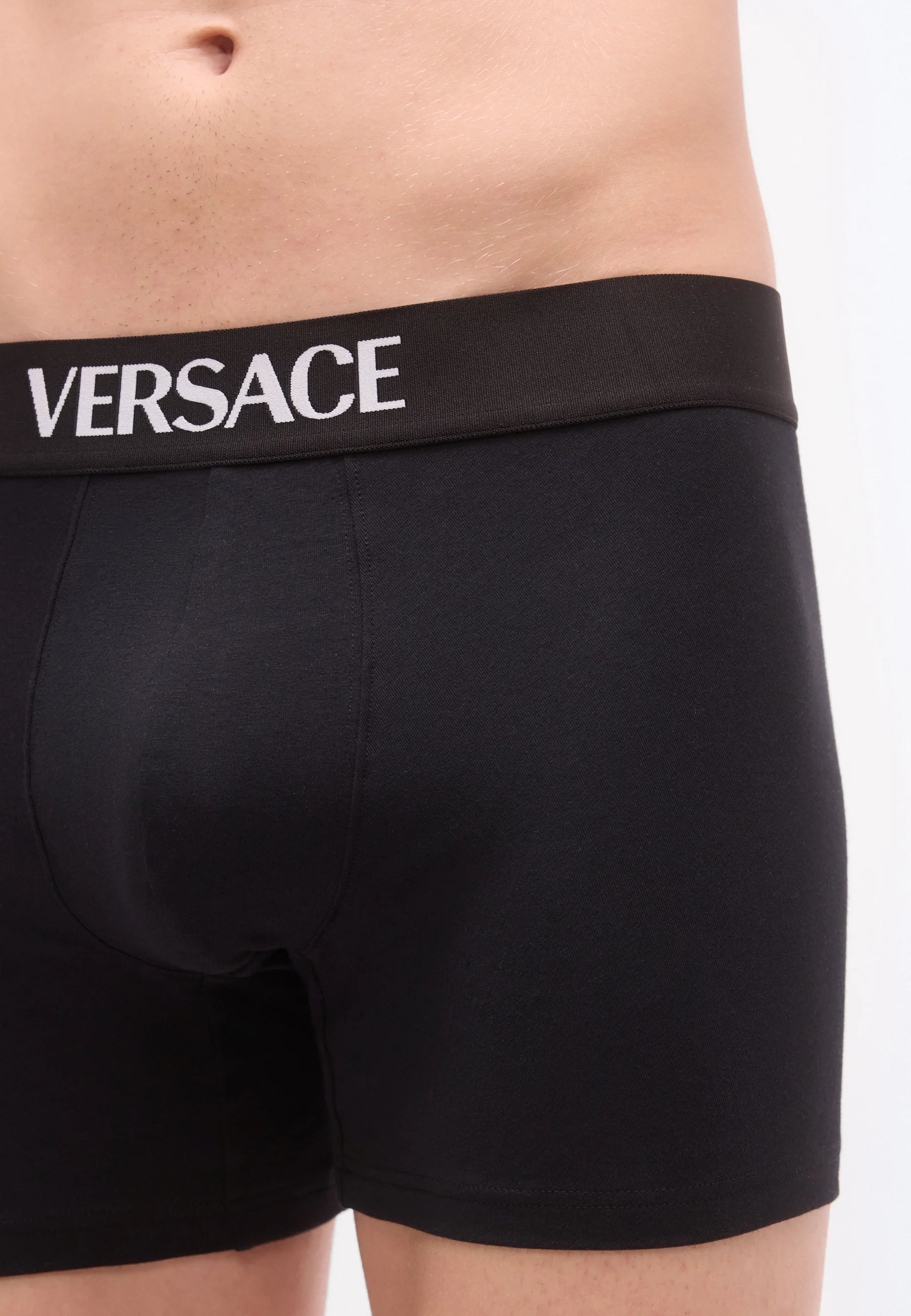 Versace Cotton Stretch Boxer Briefs – Low Rise – 3 Pack – Black