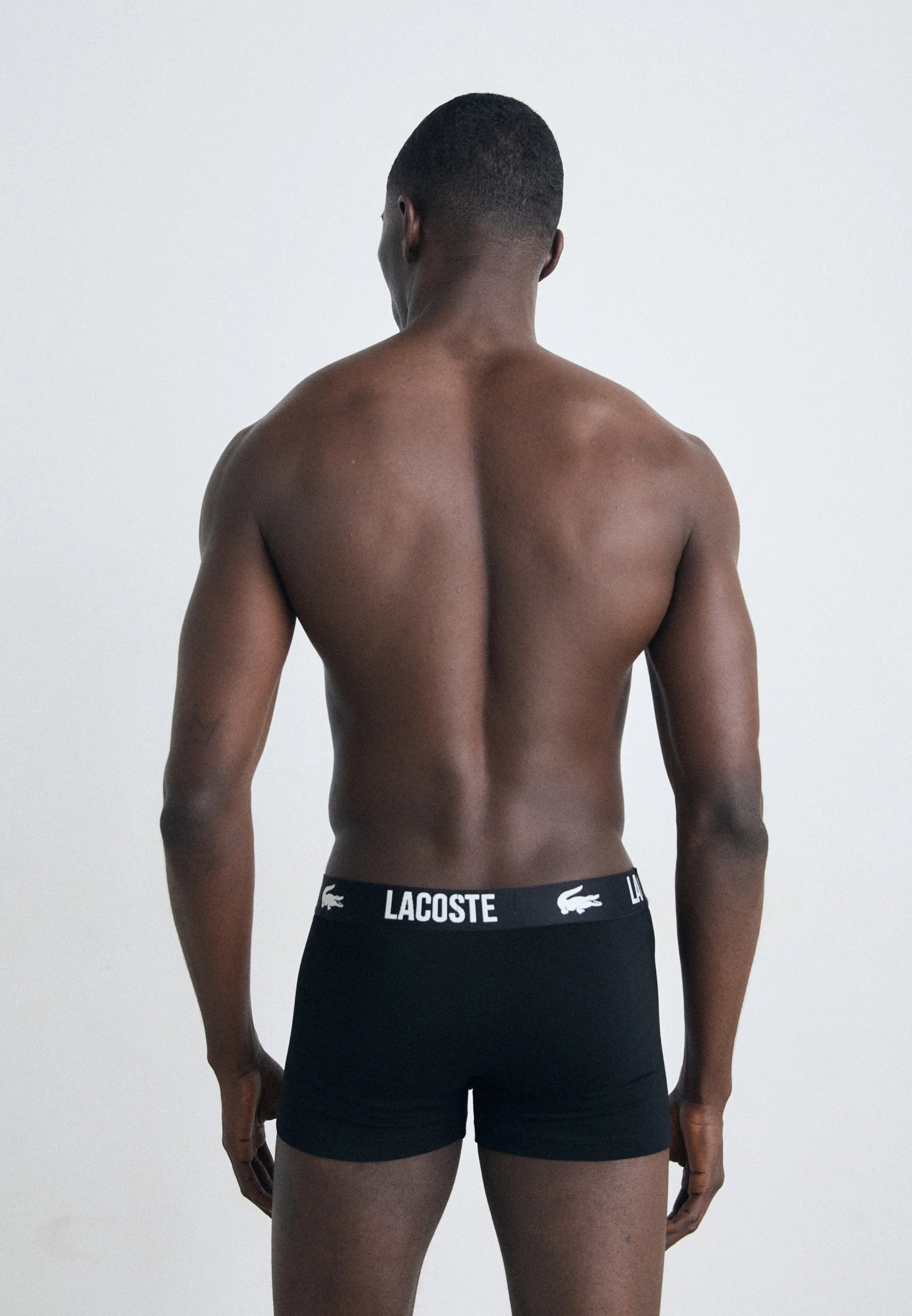 Lacoste Classic Stretch Trunks 3 Pack – Black, Dark Grey, Red