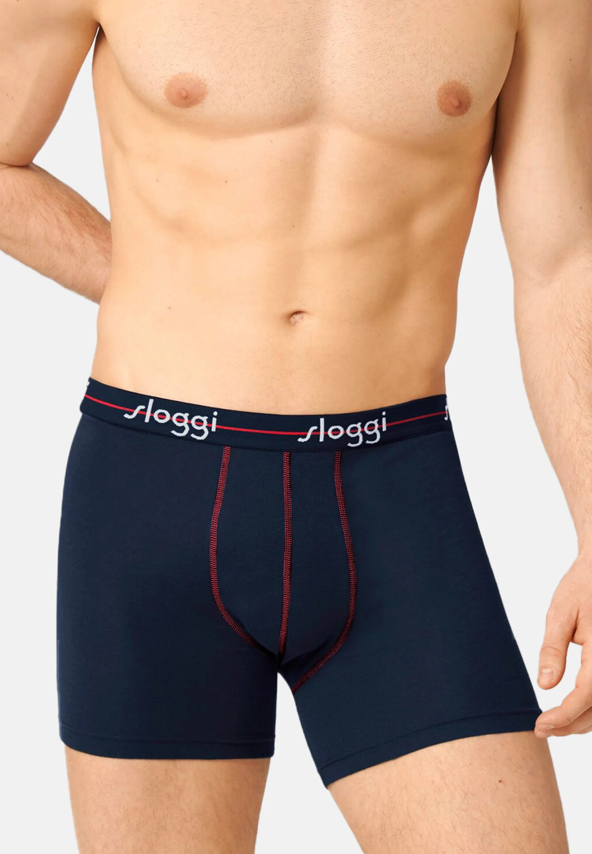 Sloggi Boxer Briefs 6 Pack – Blue Dark , Red Combination