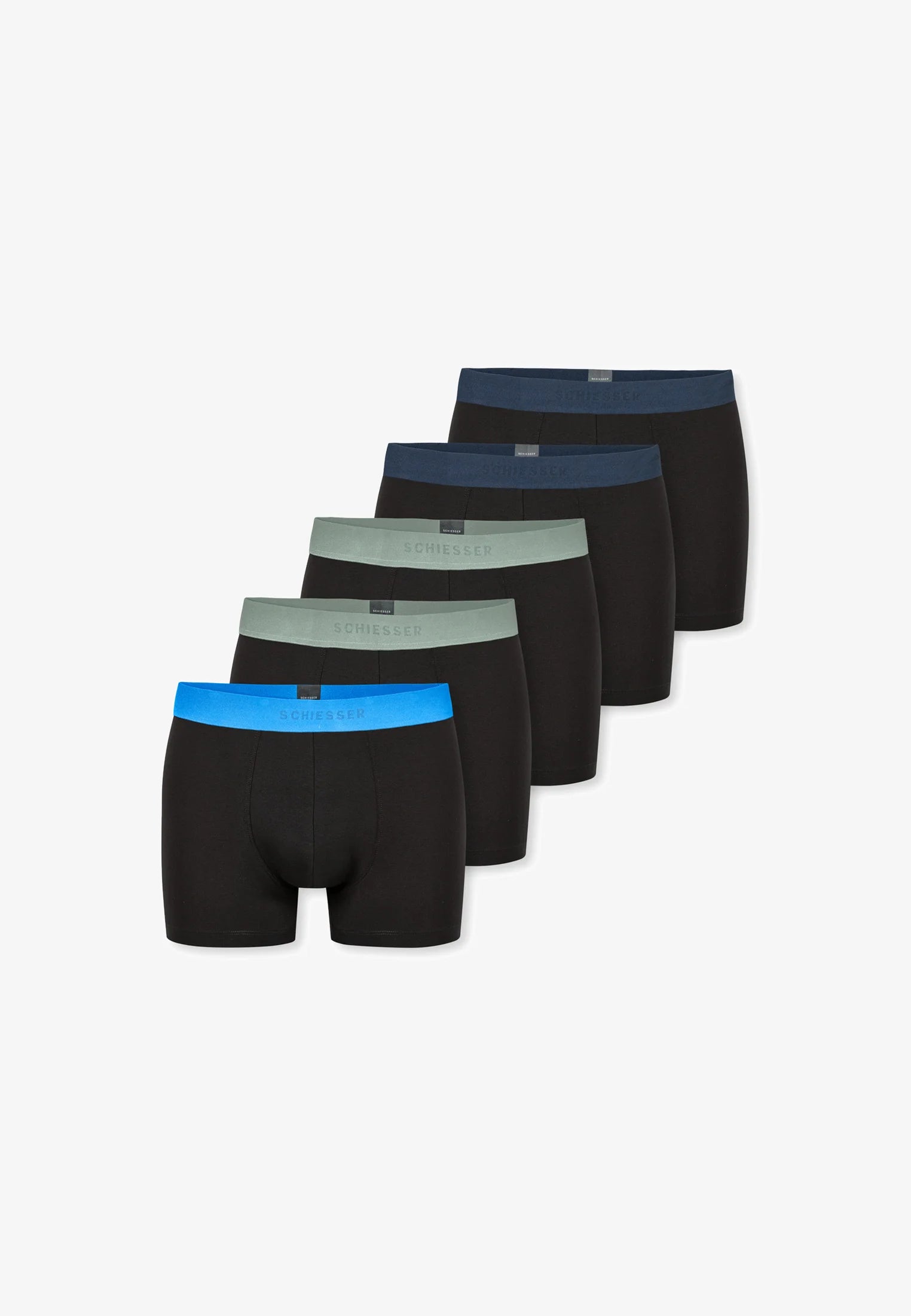 Schiesser Essential Cotton Trunks 5 Pack – Navy