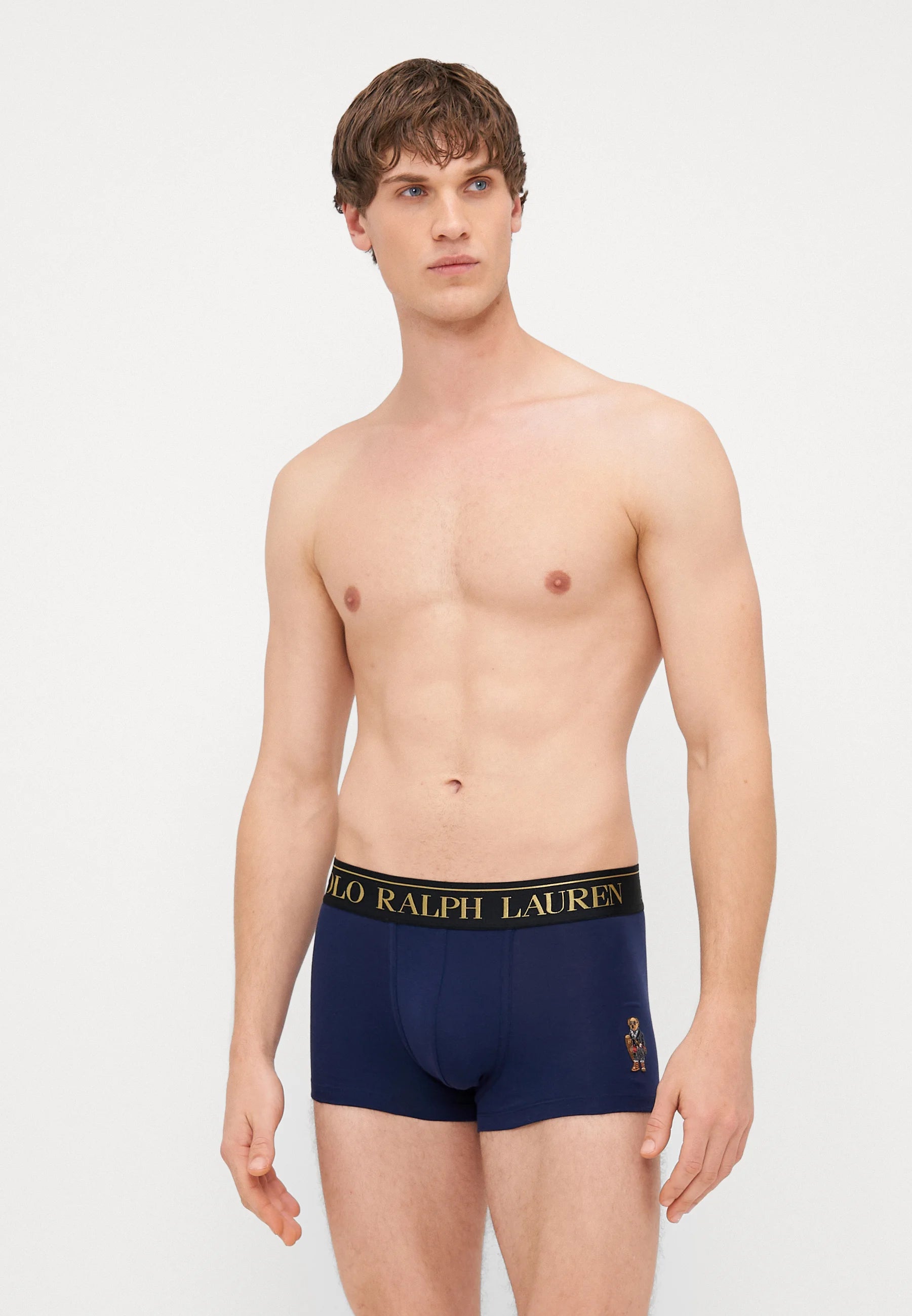 Polo Ralph Lauren Cotton Stretch Trunks – Low Rise – 2 Pack – Navy, Trophy Cream