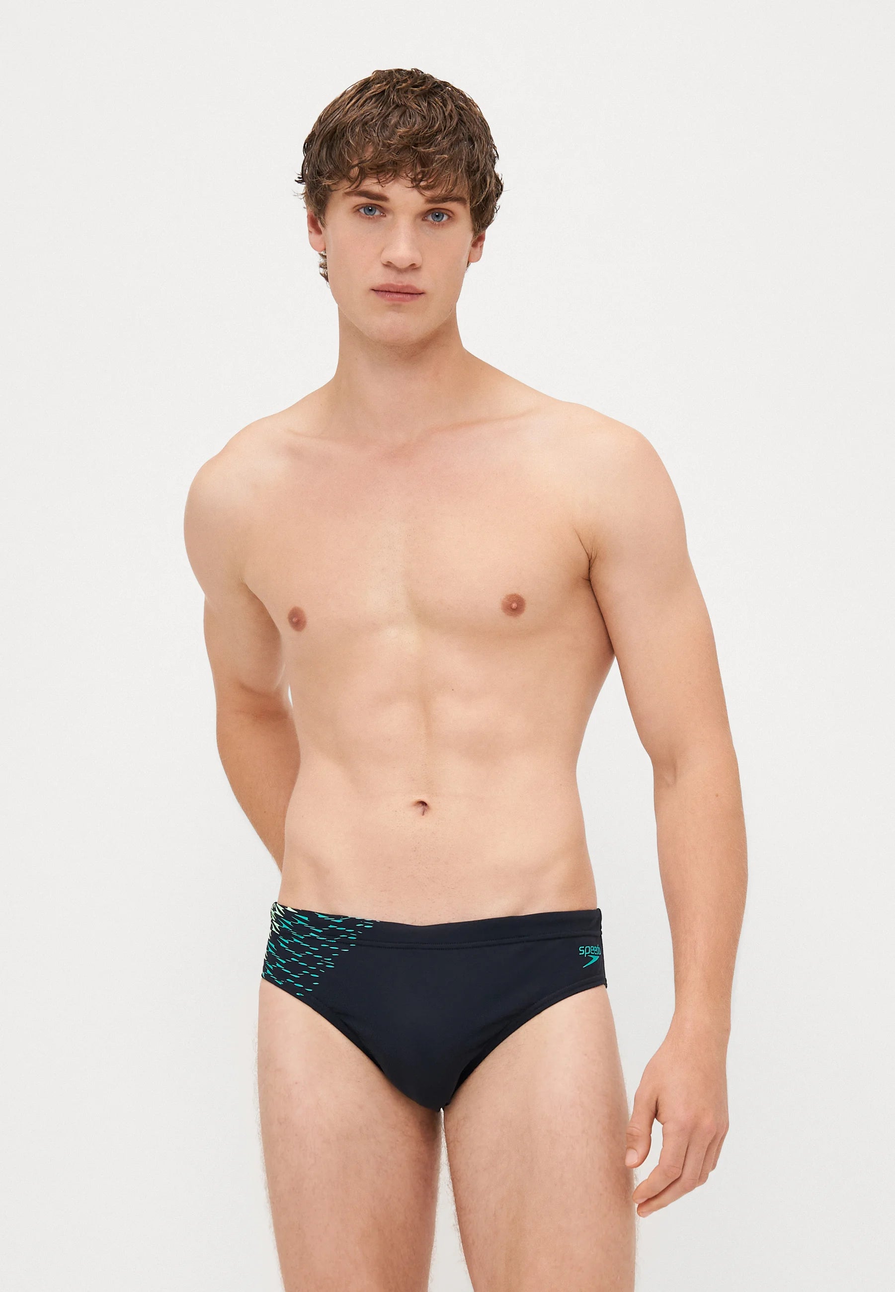 Slip Speedo End Tech: nero, gemma turchese