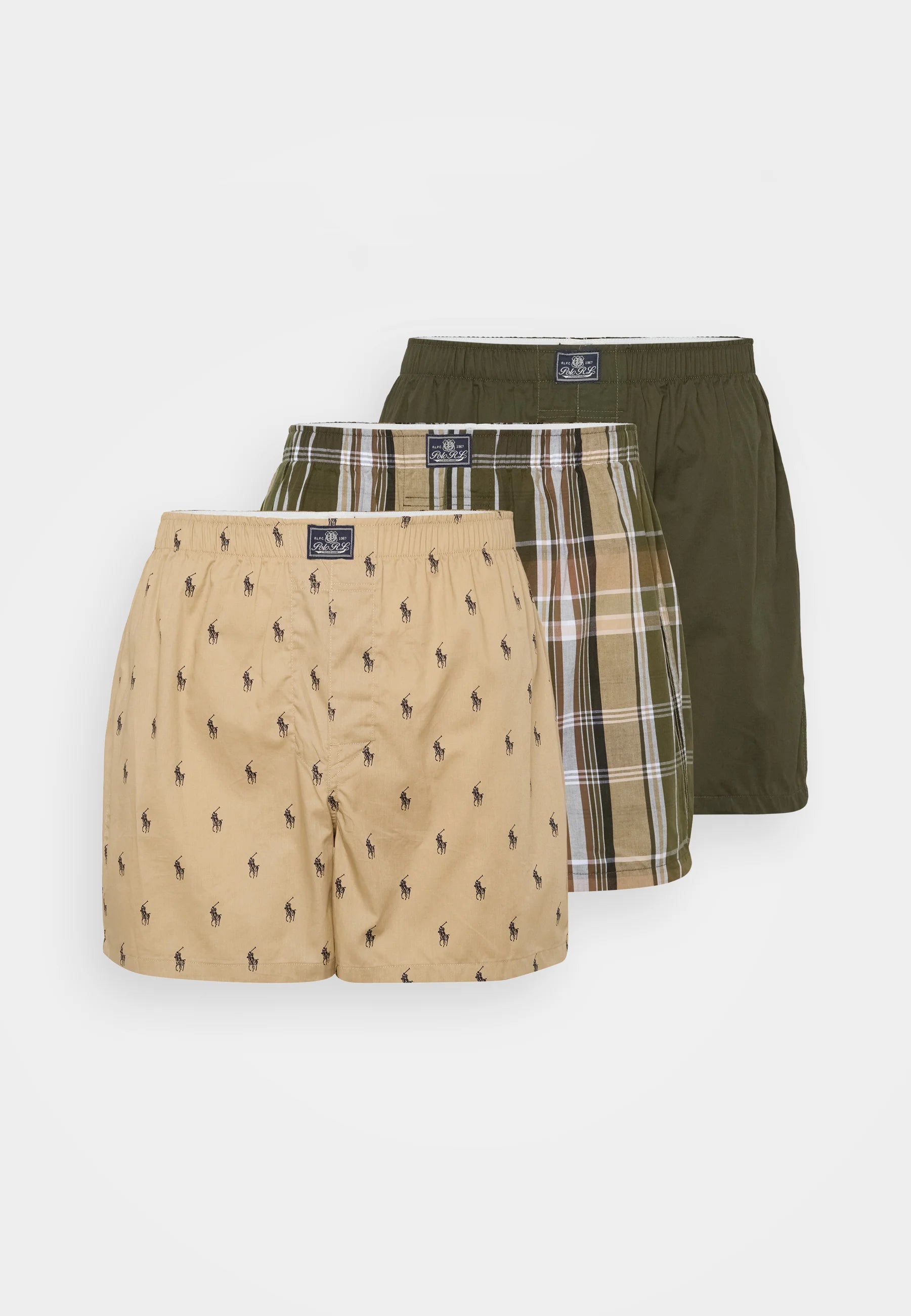 Boxer ouvert en coton Polo Ralph Lauren - Lot de 3 - Kaki