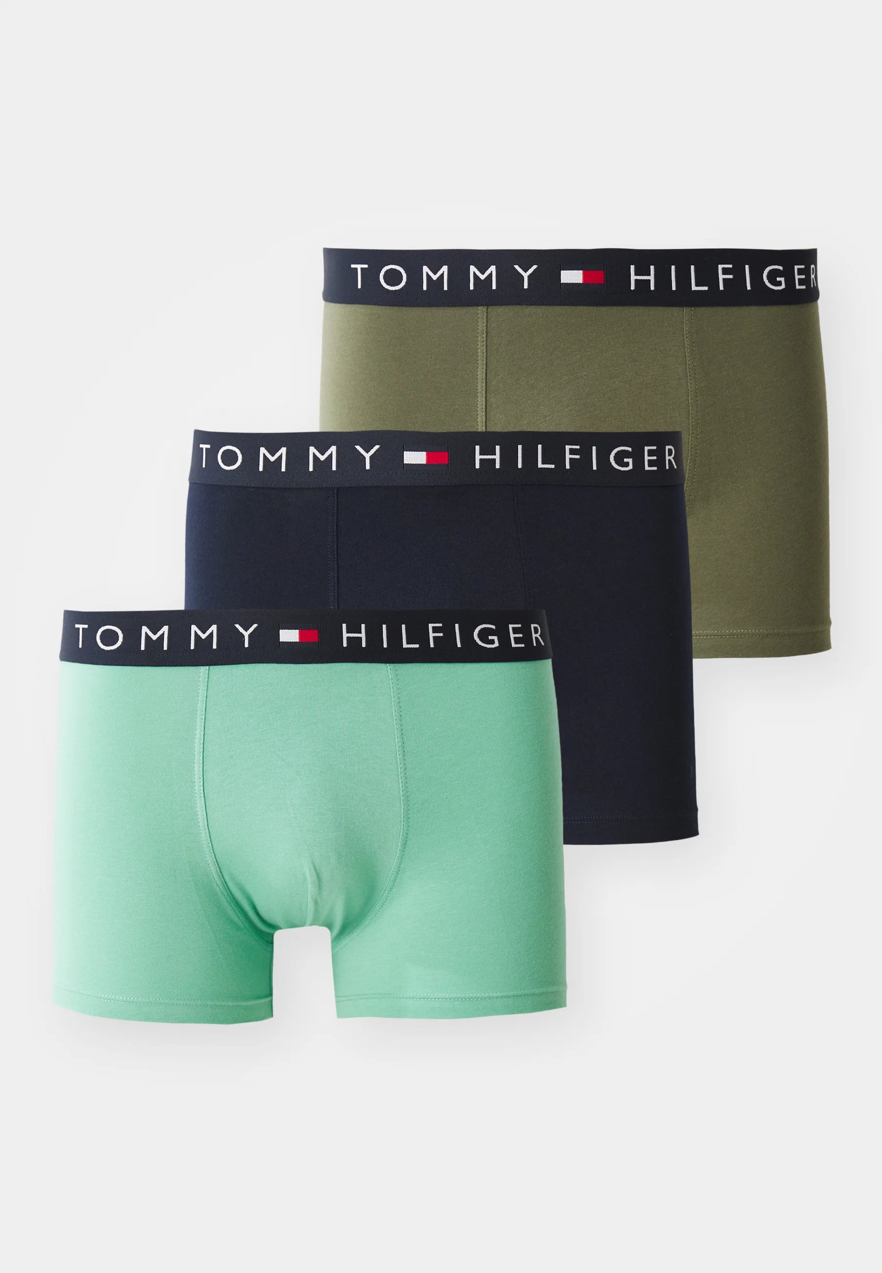 Tommy Hilfiger Original Trunk 3er-Pack – Grün, Hellrosa, Dunkelblau