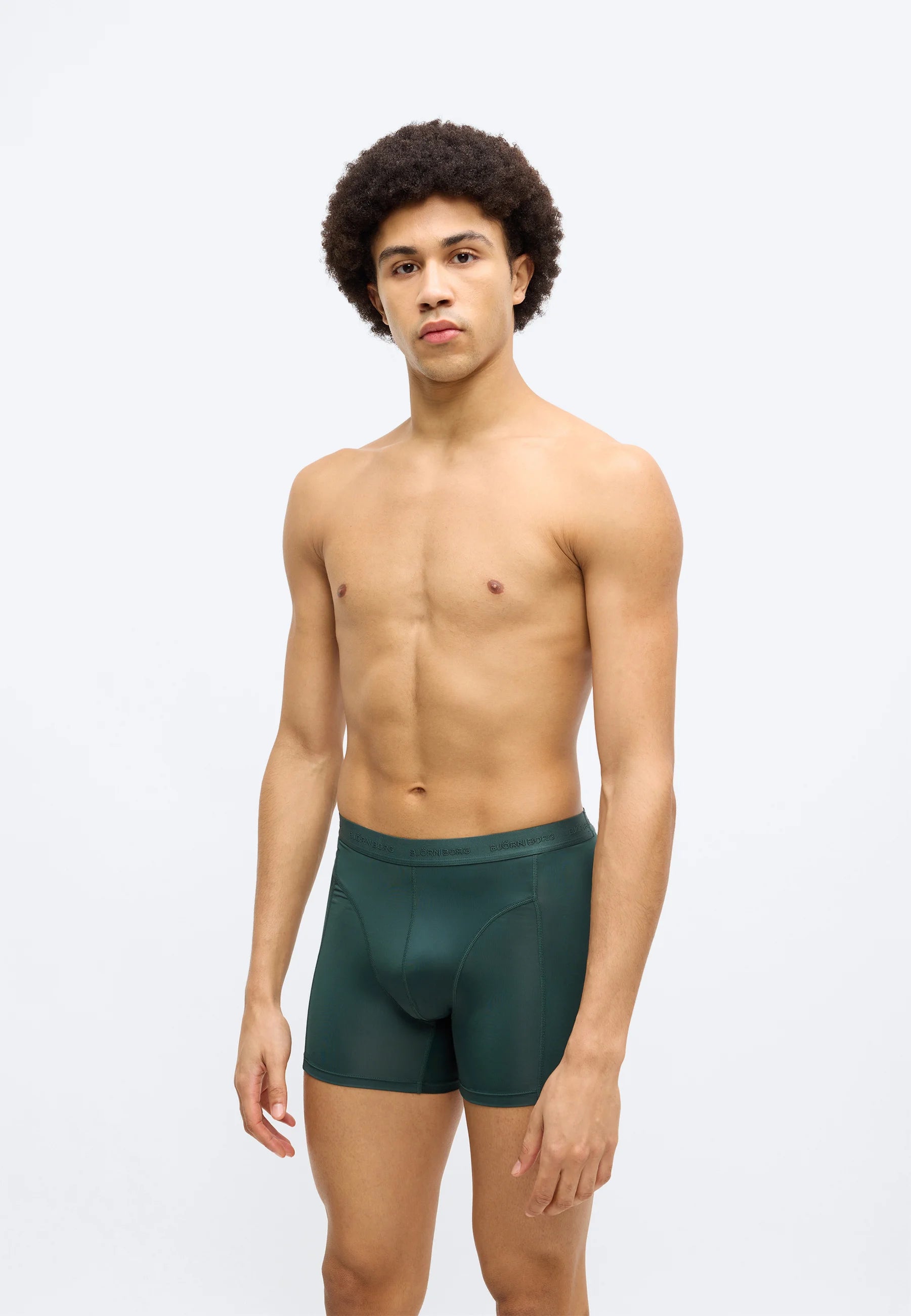 Lot de 3 boxers Björn Borg – noir, vert, vert clair