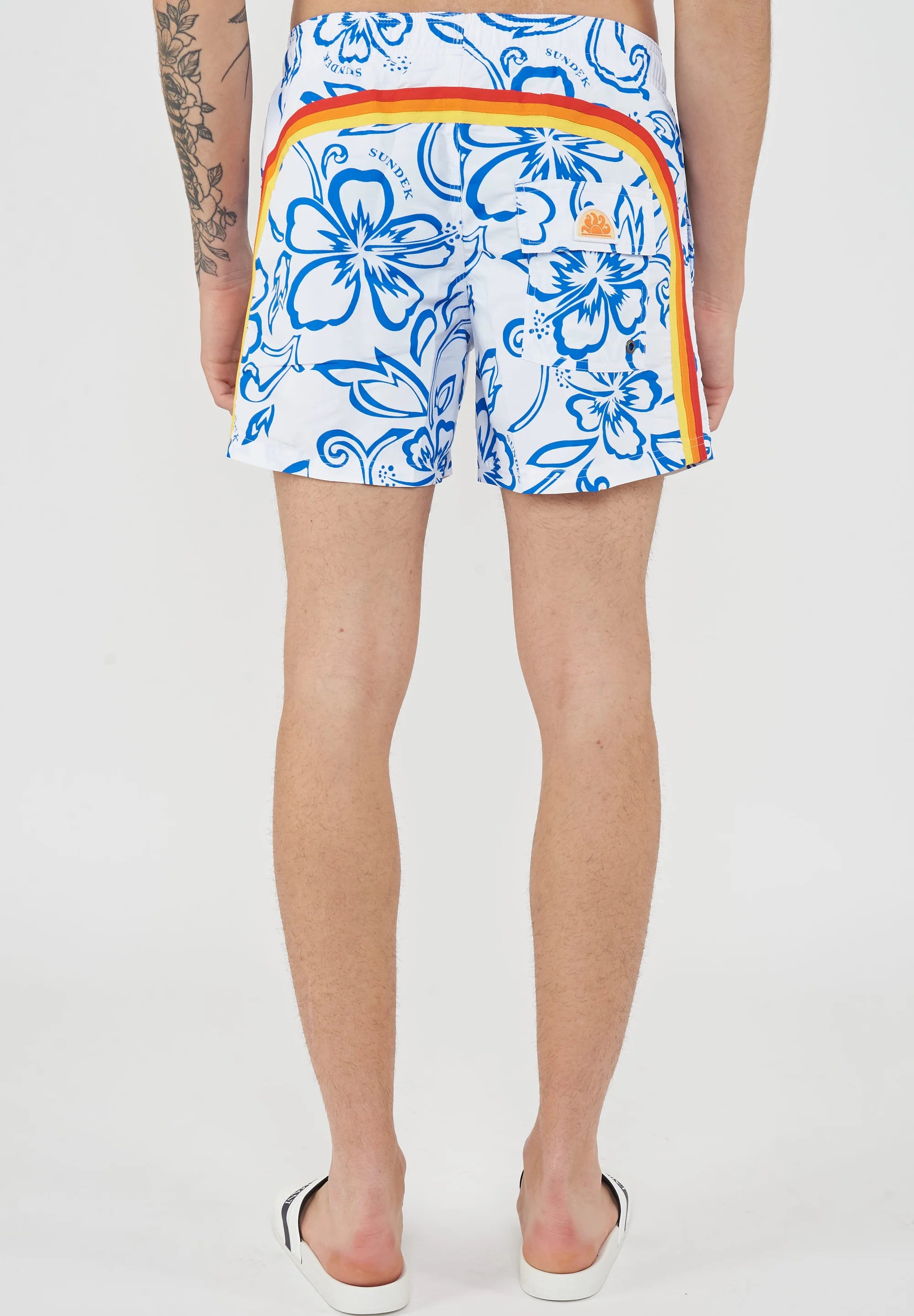 SUNDEK Boardshort Ibiscus Vintage Swim Shorts – Vintage White