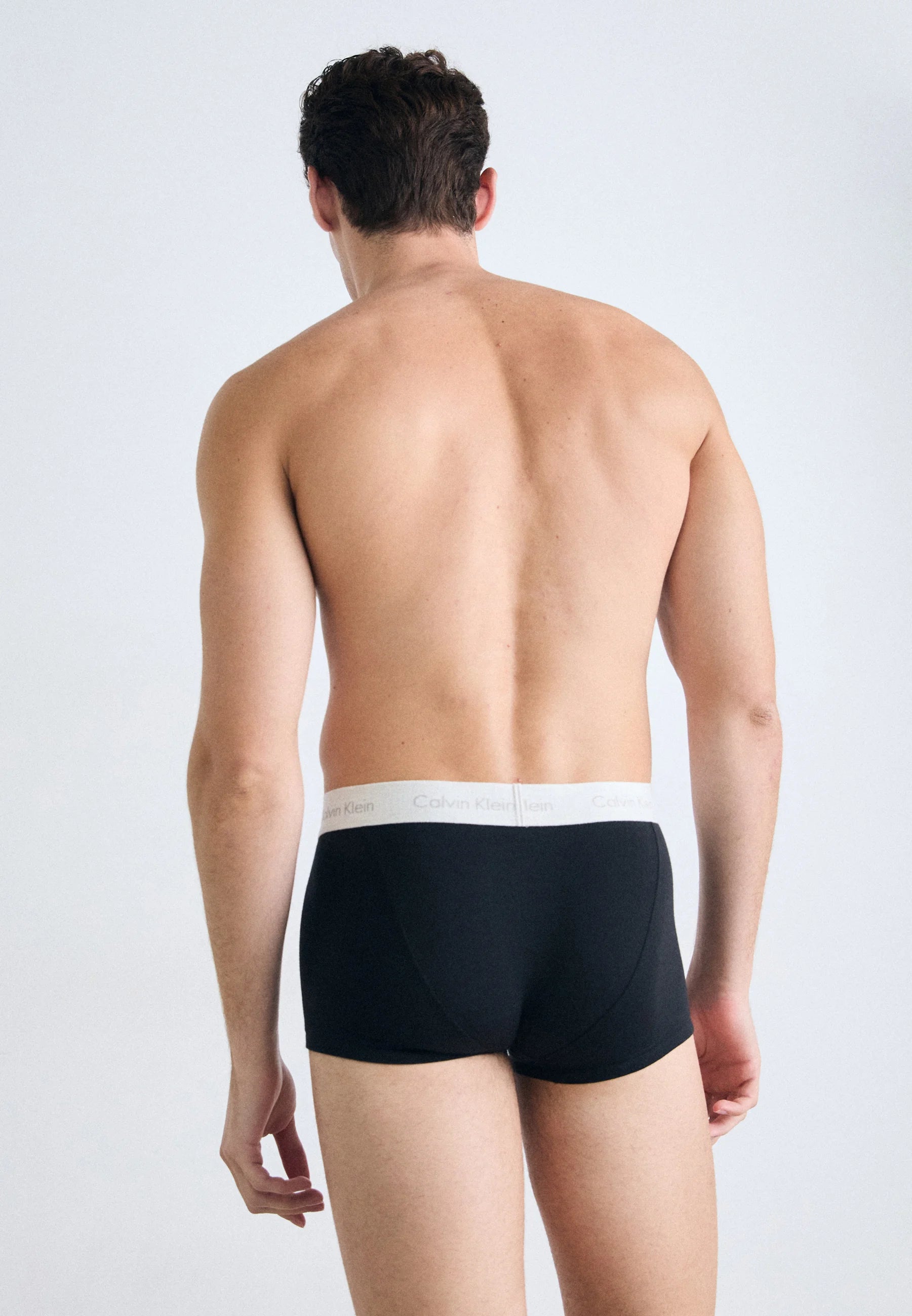 Bavlněné Stretch Trunks Calvin Klein – 3 balení – černé s bílým, růžovým a tmavě modrým pasem
