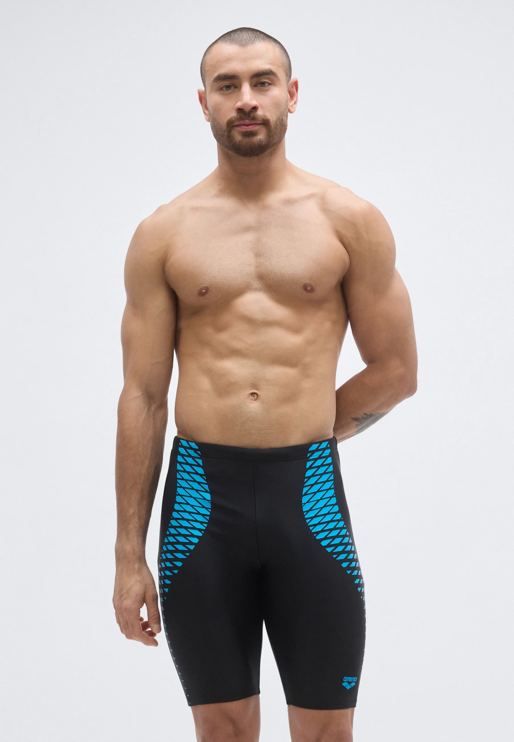 Arena Openings Swim Jammer – Black, Turquoise