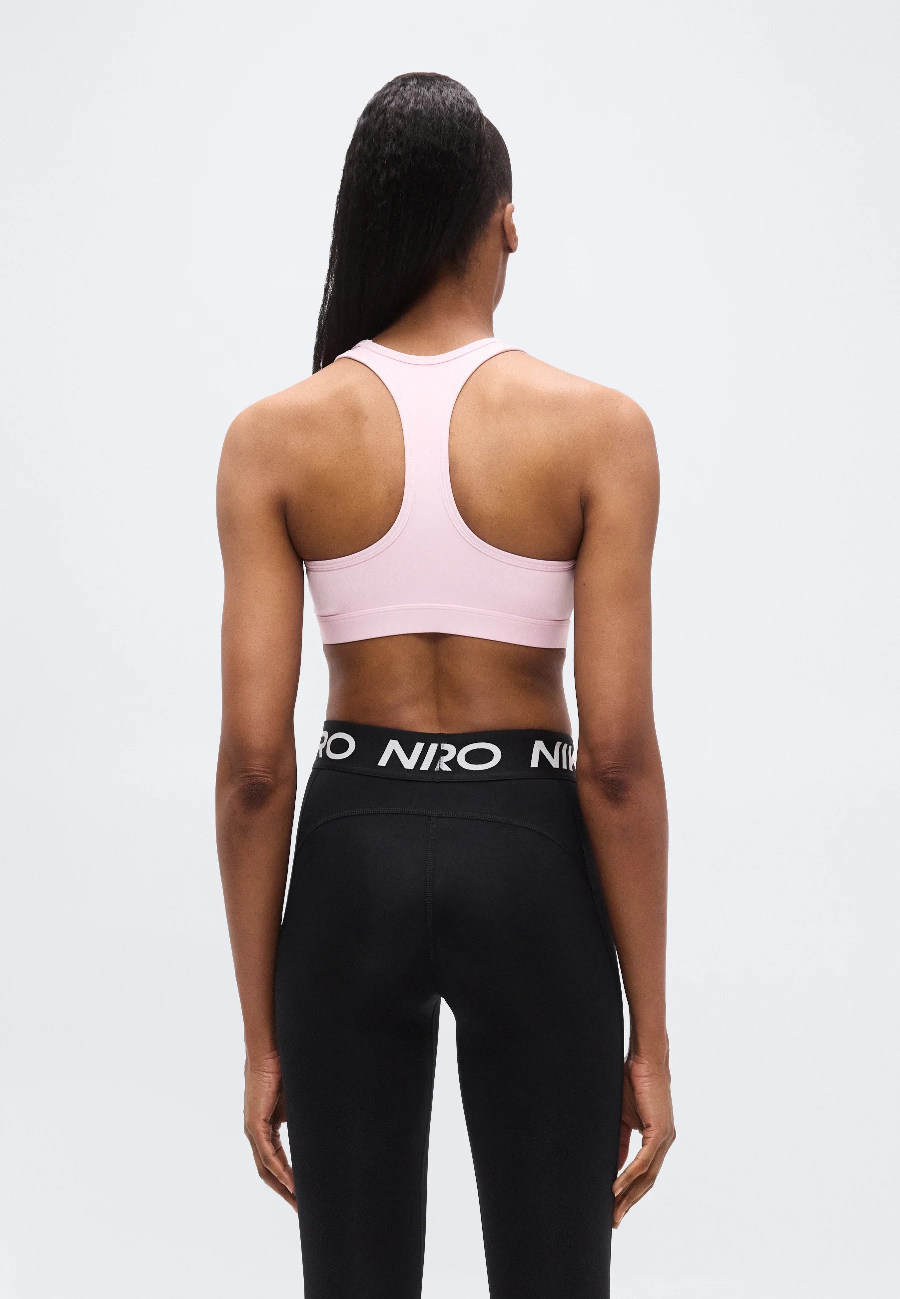 Nike Medium Support Sports Bra – Pink Foam, White