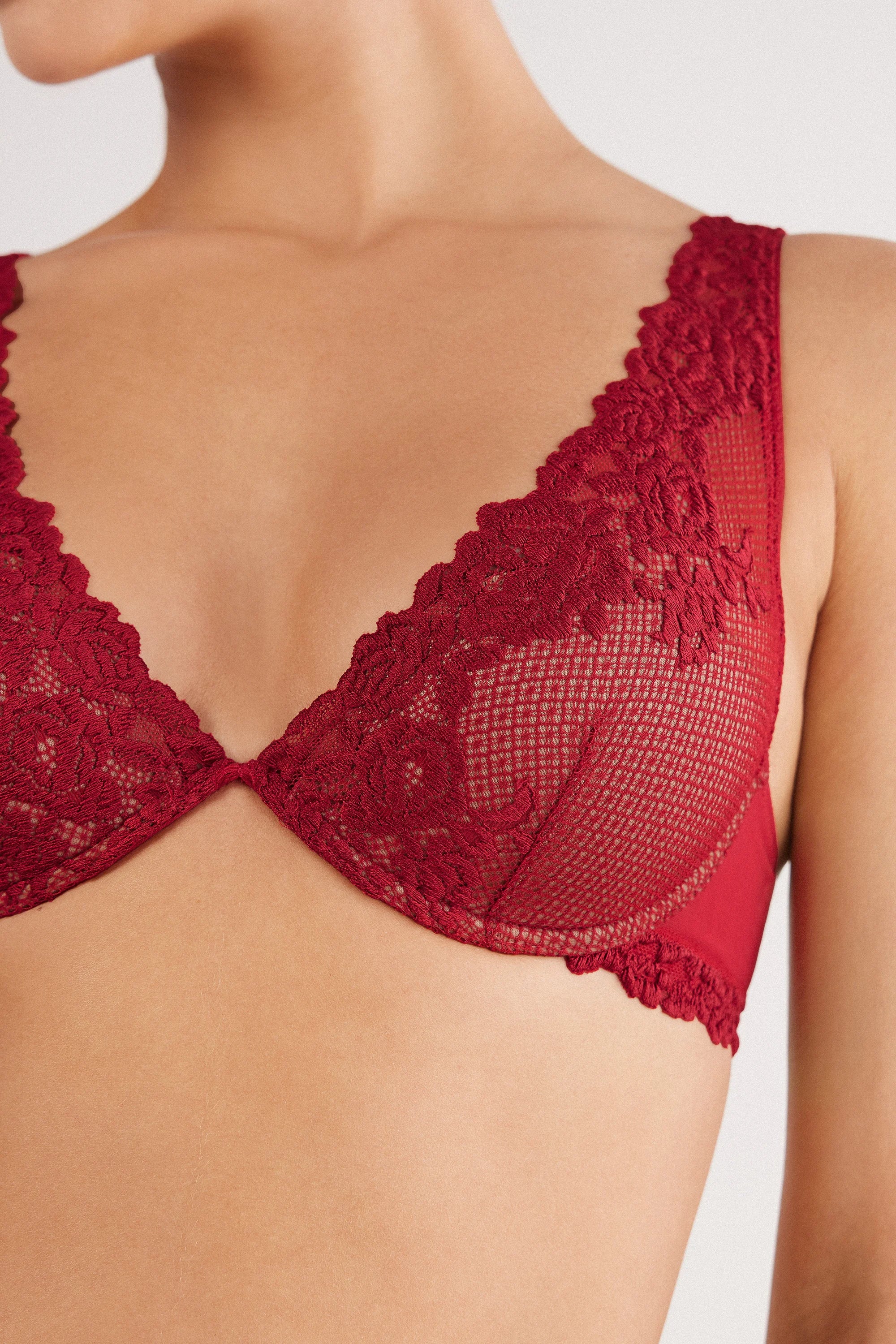 Podprsenka Intimissimi Elena Pretty Flower s kosticí – červená