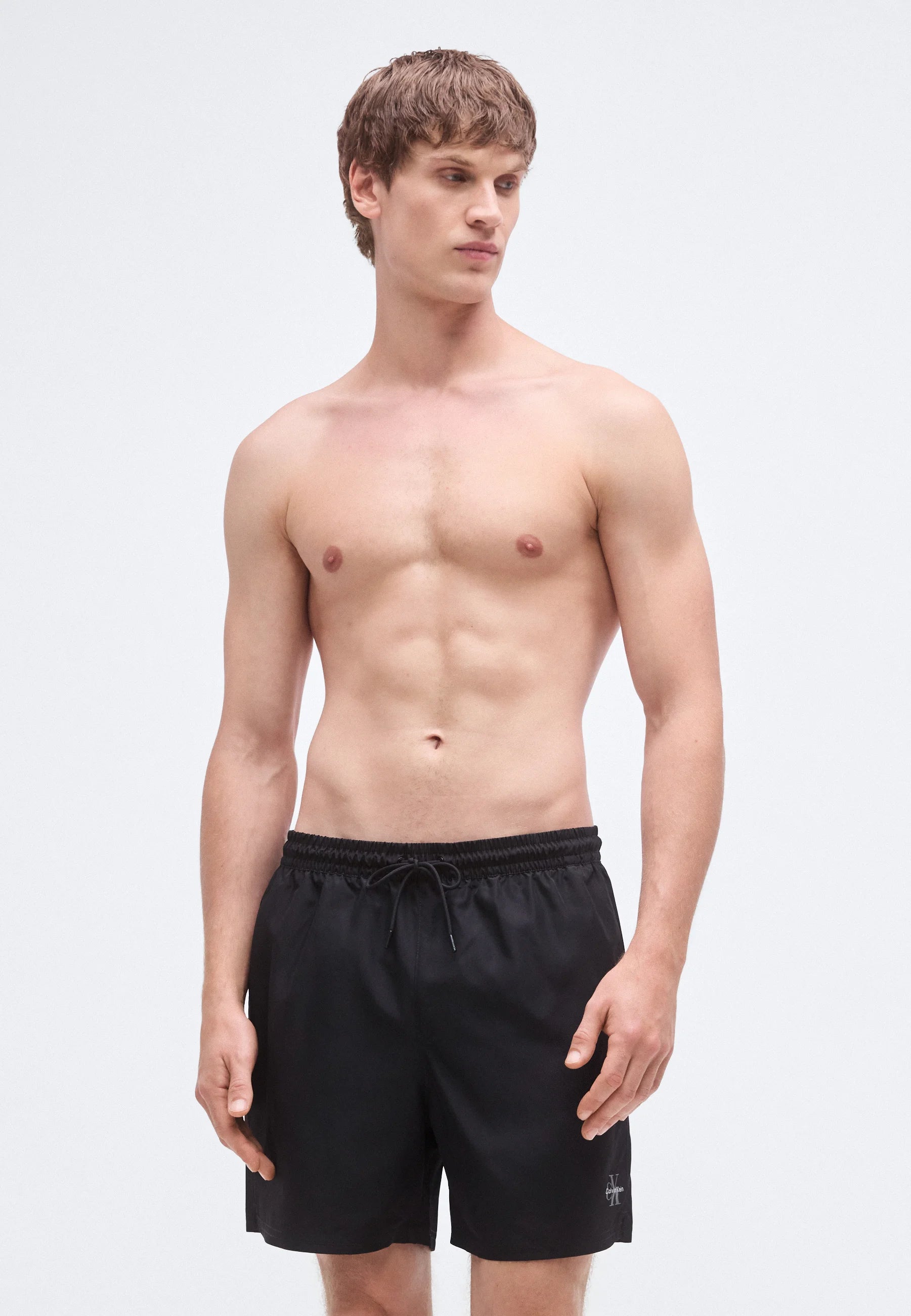 Pantaloncini da bagno Calvin Klein Monogram - Neri