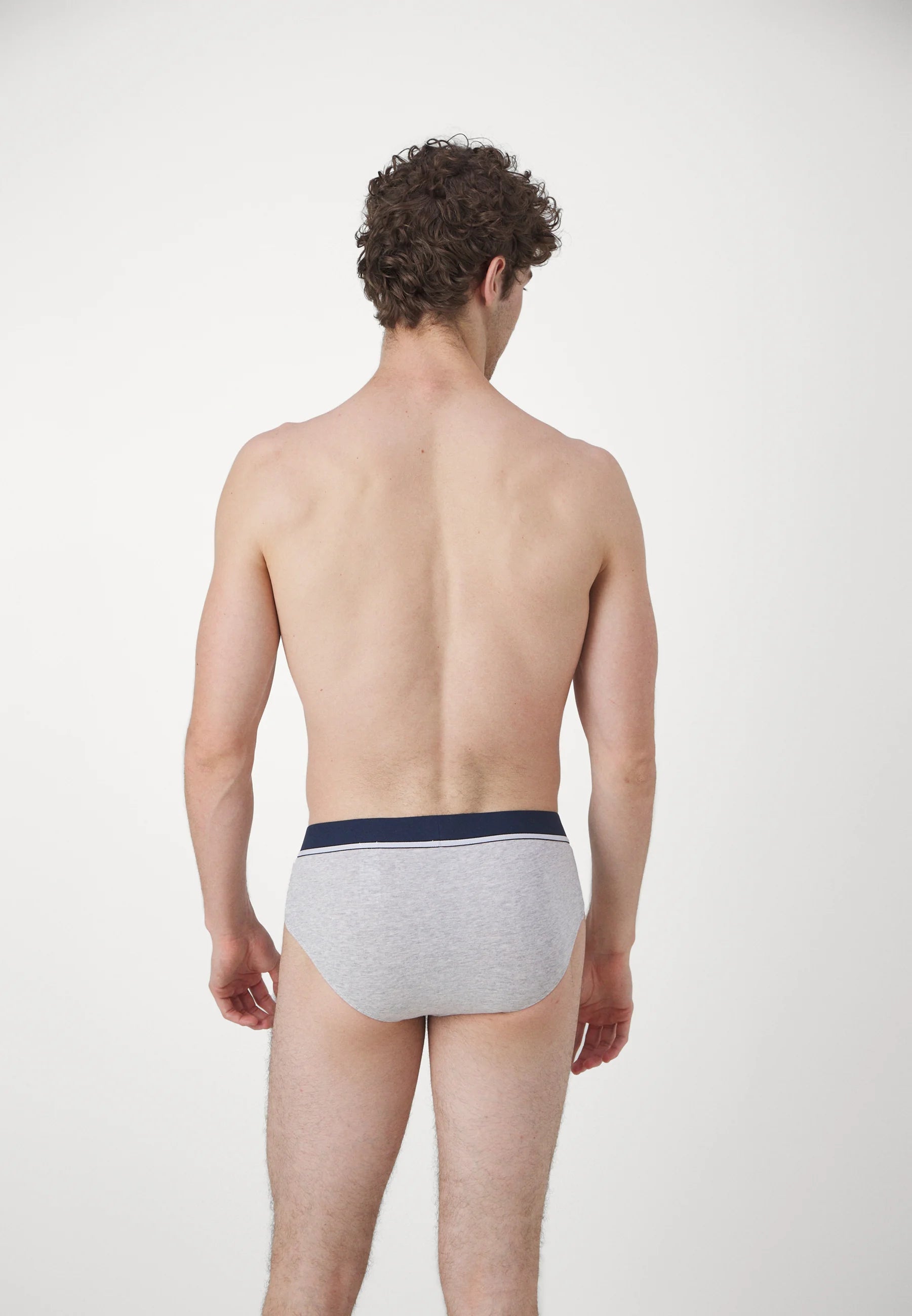 Lot de 3 slips Schiesser Essential Cotton Rio – Bleu, Noir, Gris
