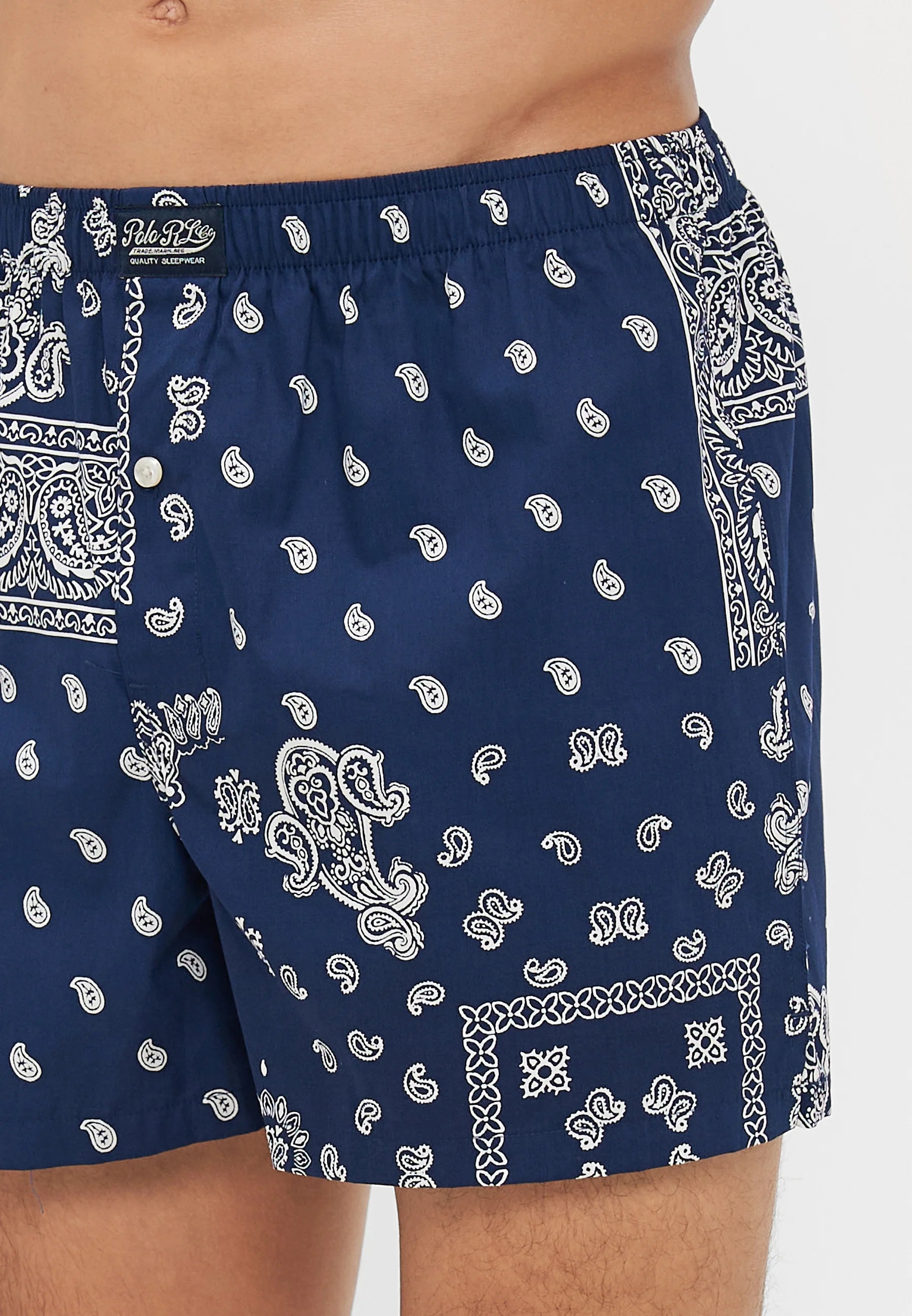 Boxer en coton Polo Ralph Lauren - Pack unique - Bleu foncé avec motif