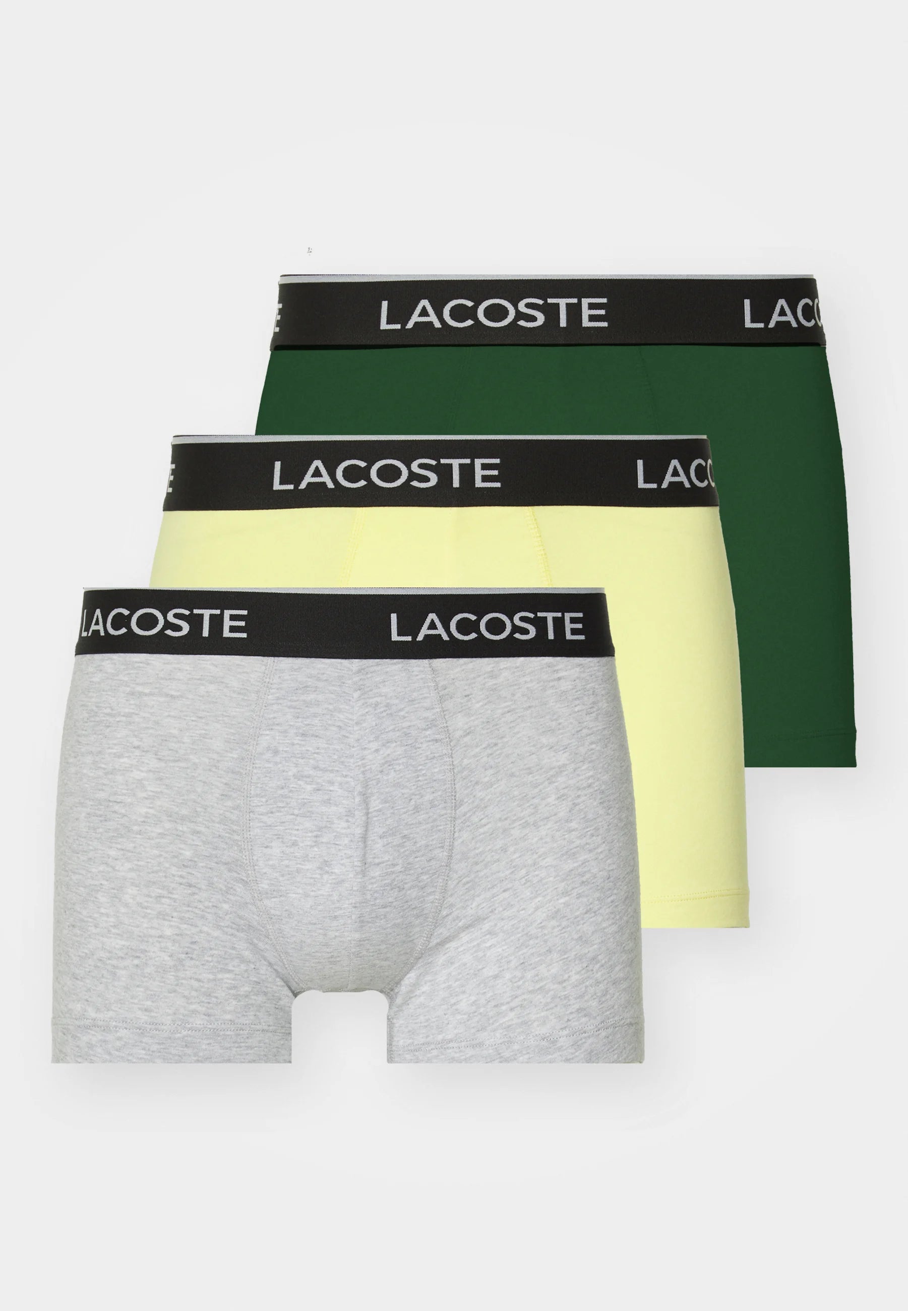 Lacoste Court Classic Stretch Trunks 3 Pack – zelená, žlutá, stříbrná