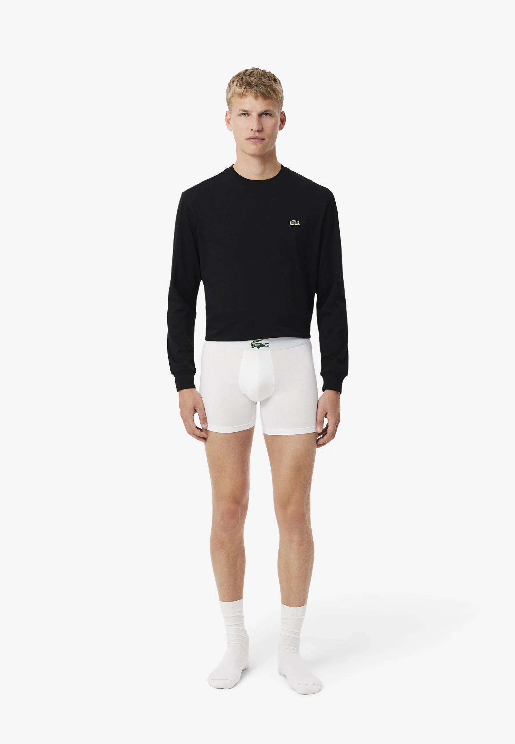 Lacoste Stretch-Unterhosen – Weiß, Grün, Schwarz
